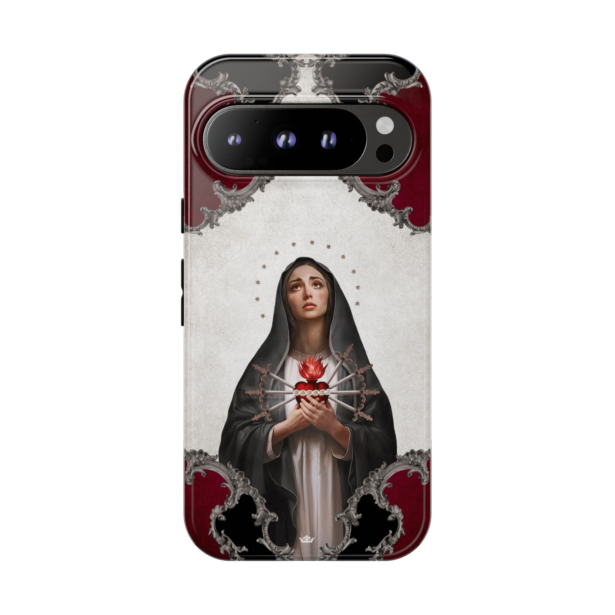 Our Lady of Sorrows Hard Phone Case (Baroque) Copyright VENXARA