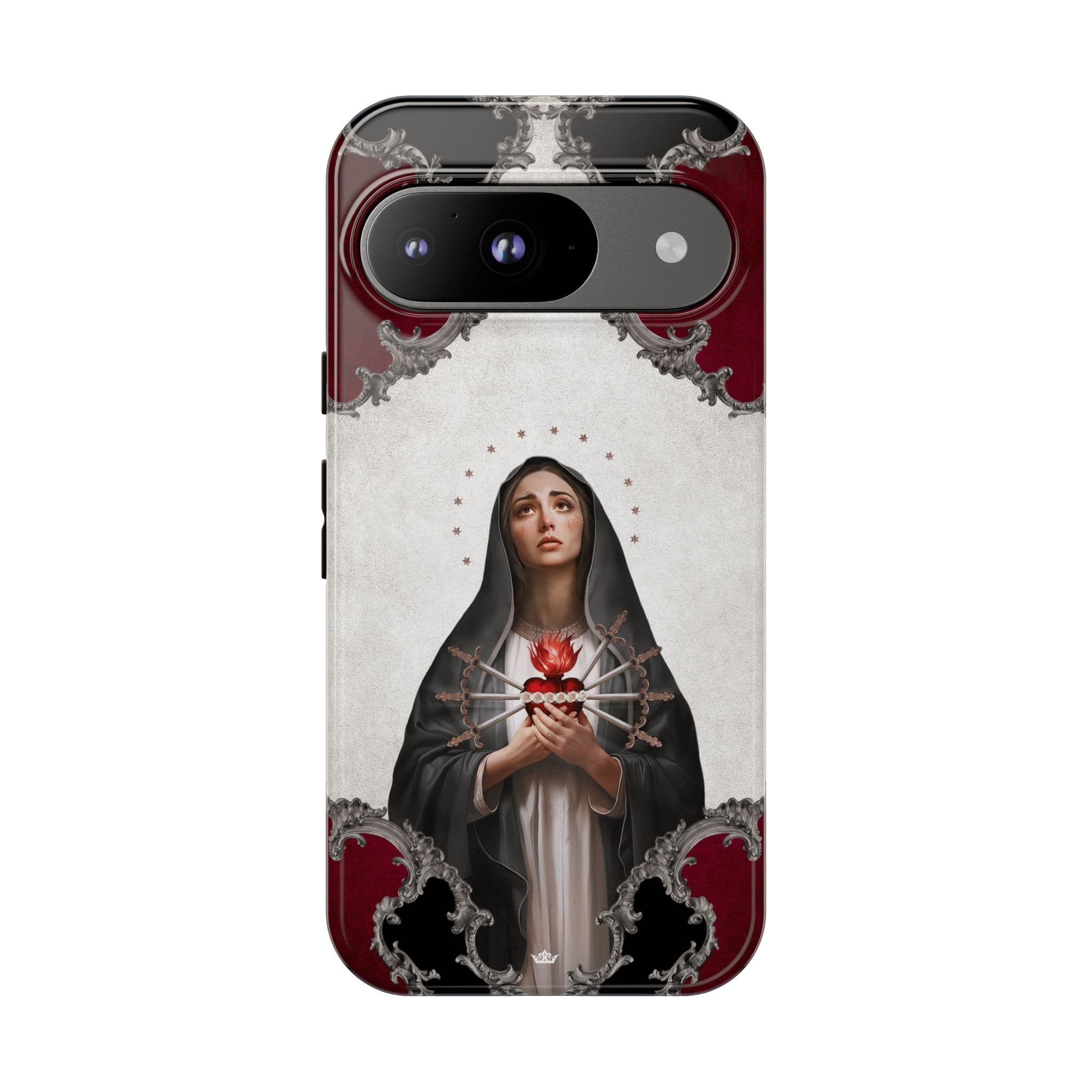 Our Lady of Sorrows Hard Phone Case (Baroque) Copyright VENXARA