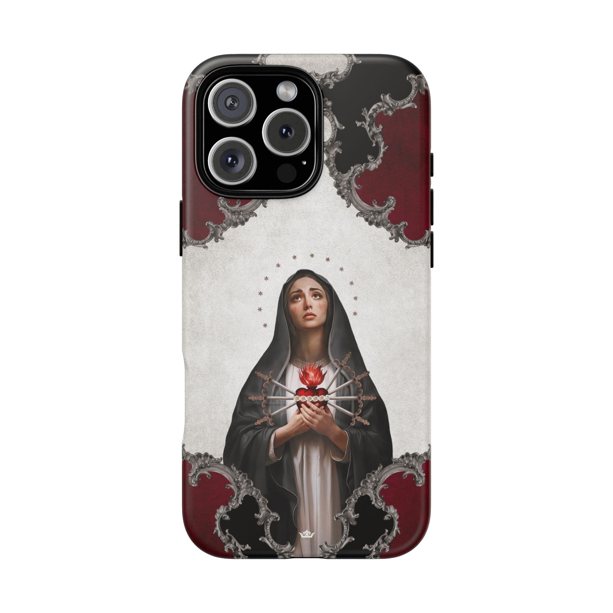 Our Lady of Sorrows Hard Phone Case (Baroque) Copyright VENXARA