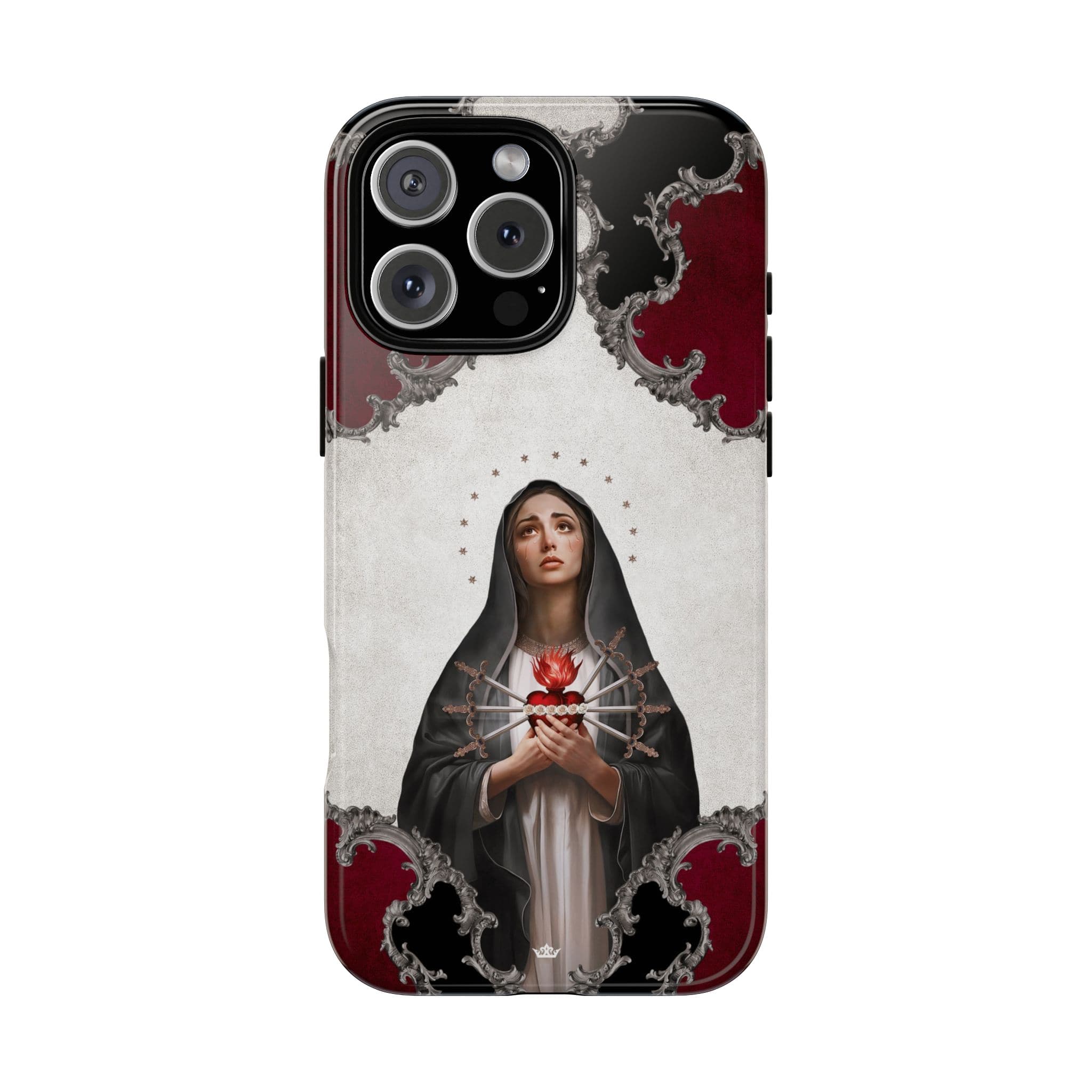 Our Lady of Sorrows Hard Phone Case (Baroque) Copyright VENXARA