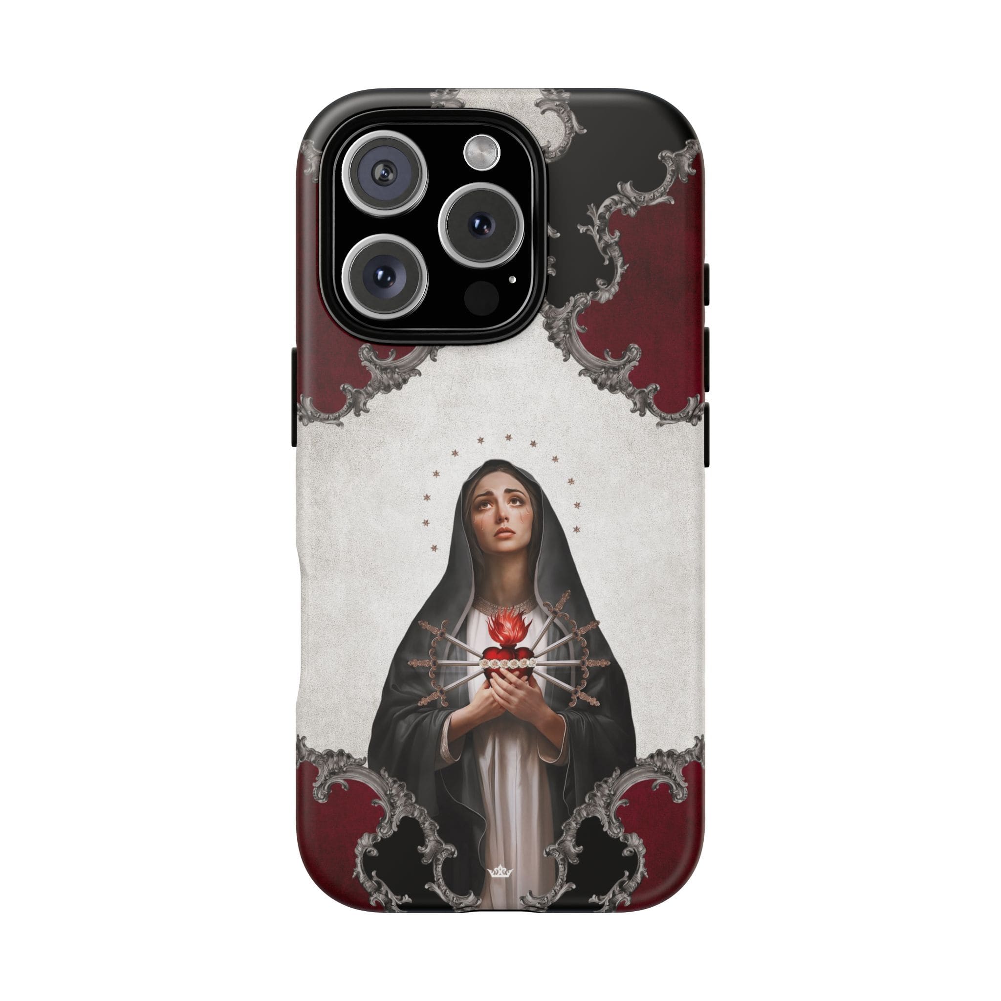 Our Lady of Sorrows Hard Phone Case (Baroque) Copyright VENXARA