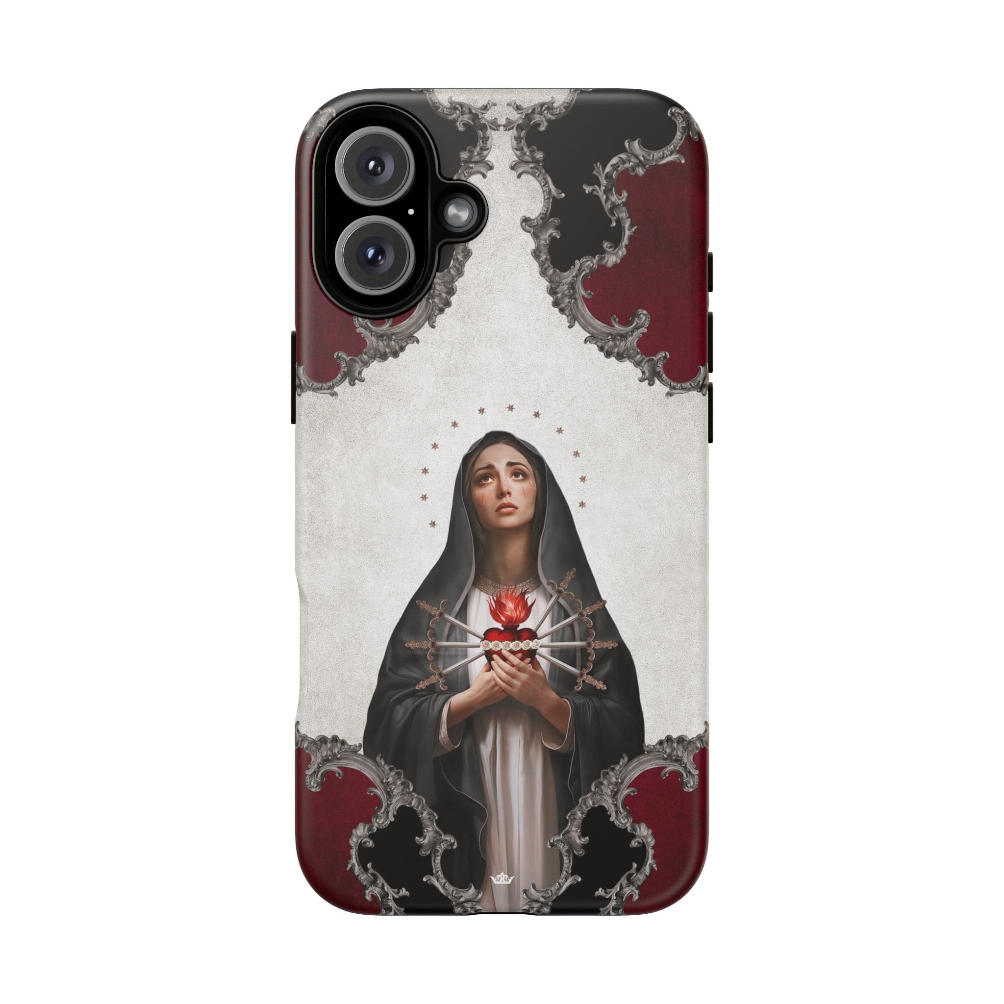Our Lady of Sorrows Hard Phone Case (Baroque) Copyright VENXARA
