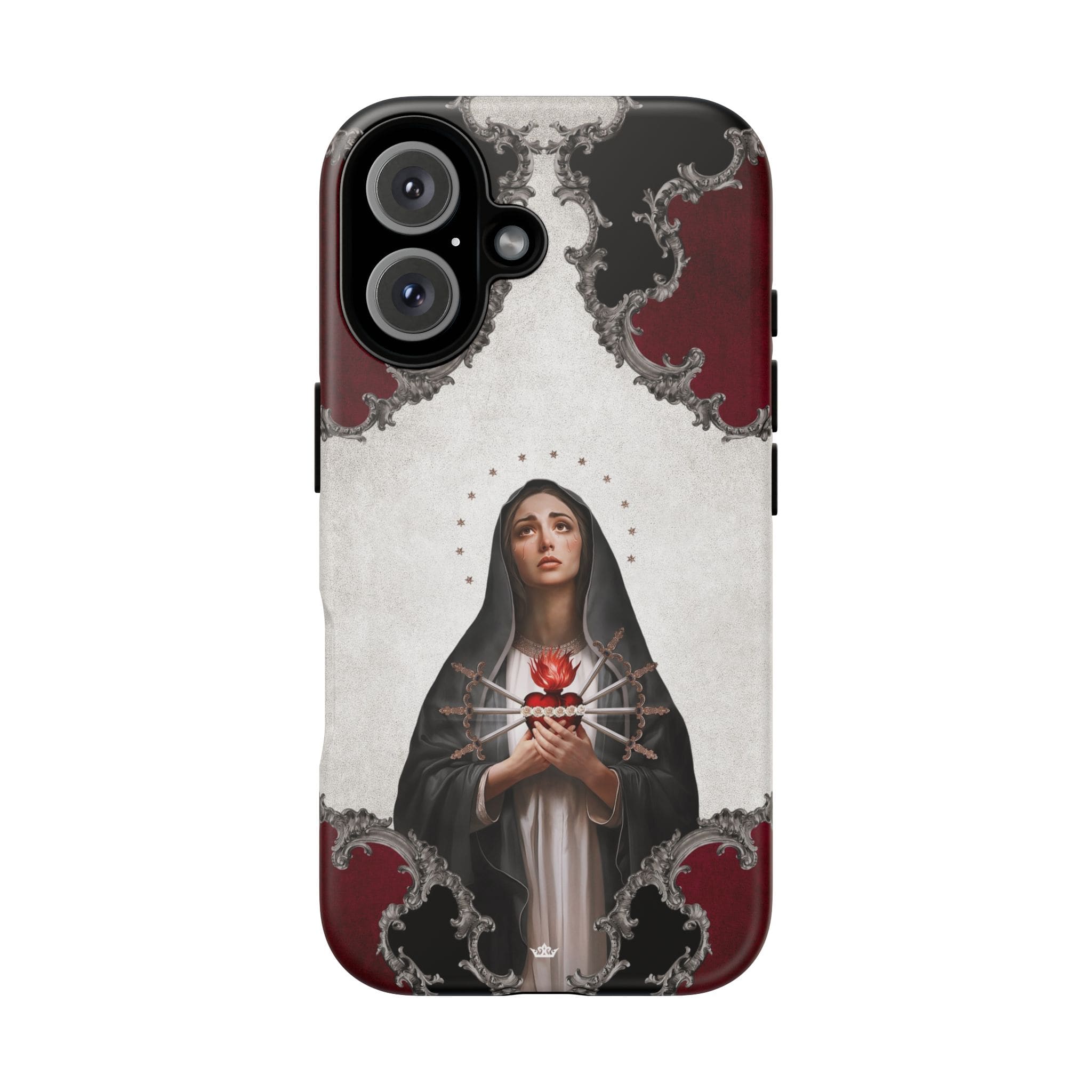 Our Lady of Sorrows Hard Phone Case (Baroque) Copyright VENXARA