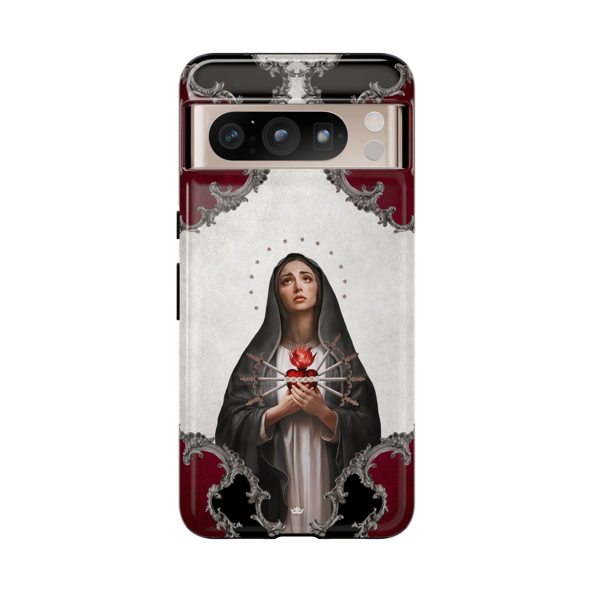 Our Lady of Sorrows Hard Phone Case (Baroque) Copyright VENXARA