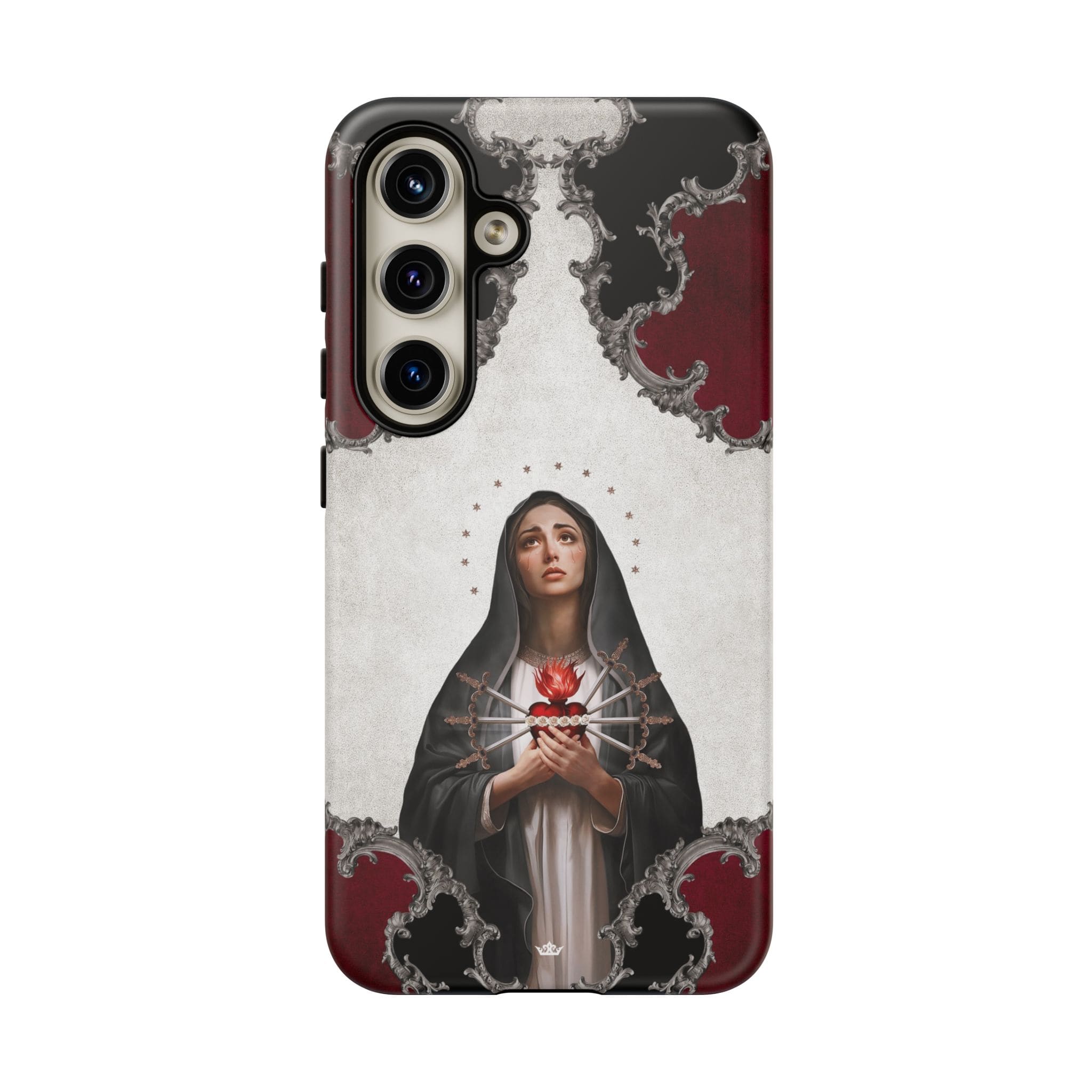 Our Lady of Sorrows Hard Phone Case (Baroque) Copyright VENXARA