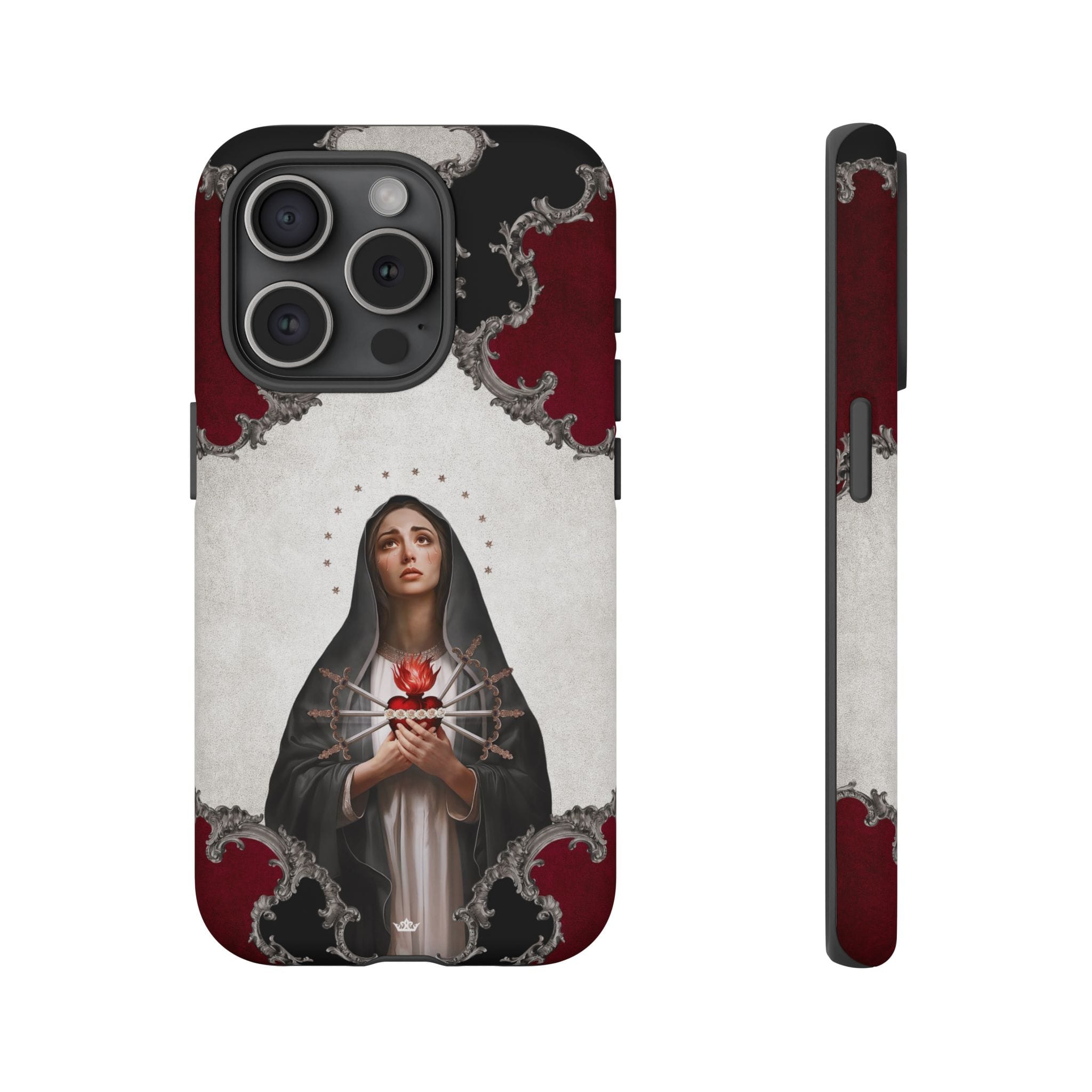Our Lady of Sorrows Hard Phone Case (Baroque) Copyright VENXARA
