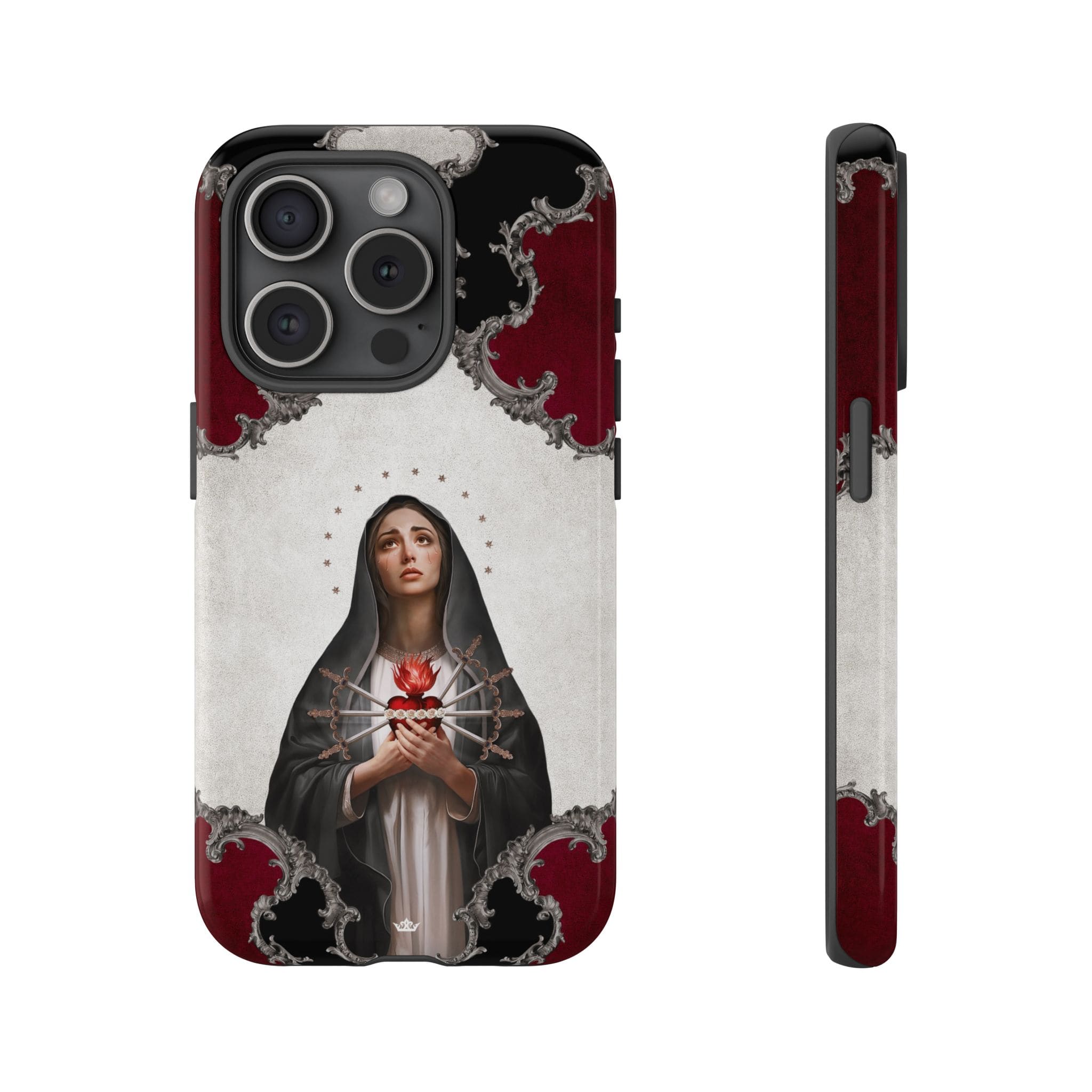 Our Lady of Sorrows Hard Phone Case (Baroque) Copyright VENXARA