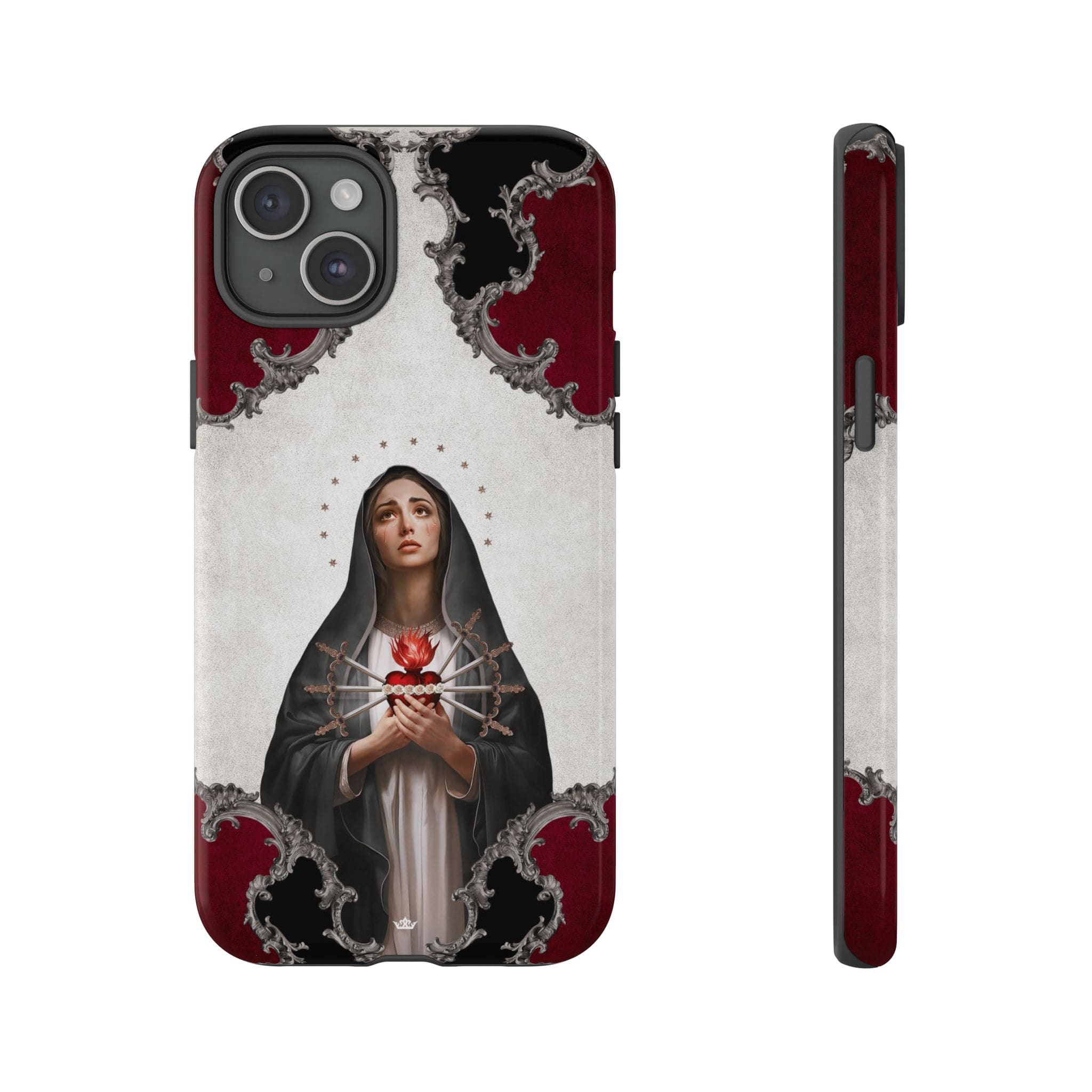 Our Lady of Sorrows Hard Phone Case (Baroque) Copyright VENXARA