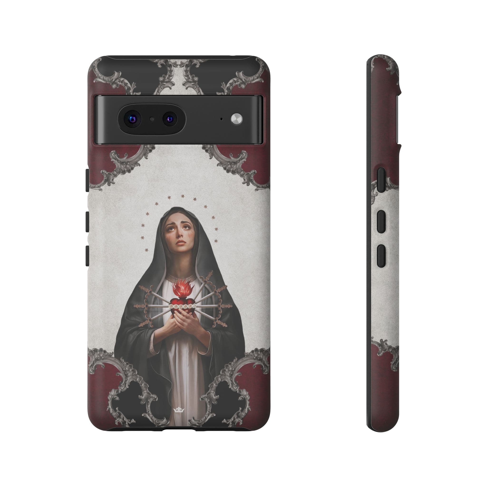 Our Lady of Sorrows Hard Phone Case (Baroque) Copyright VENXARA