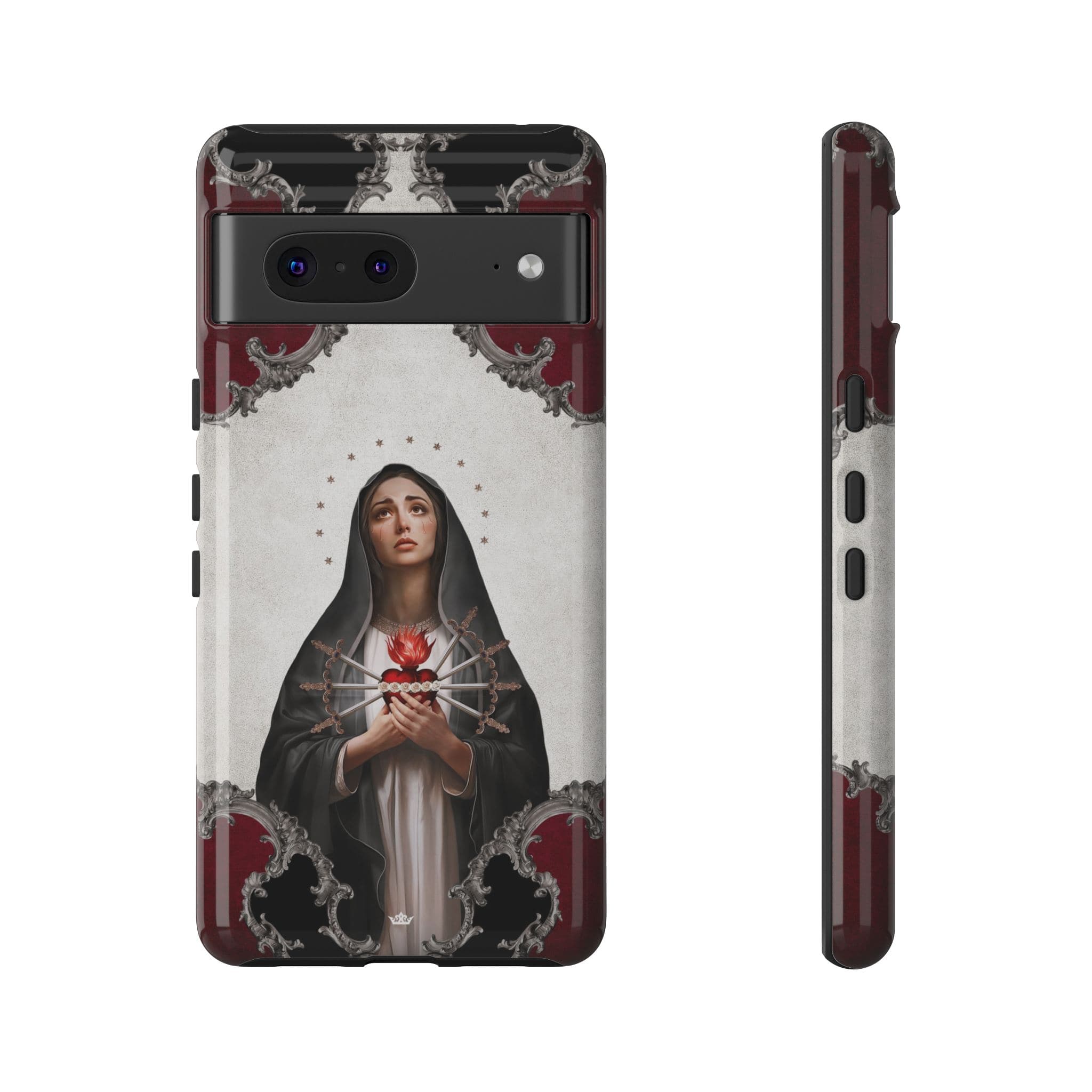 Our Lady of Sorrows Hard Phone Case (Baroque) Copyright VENXARA