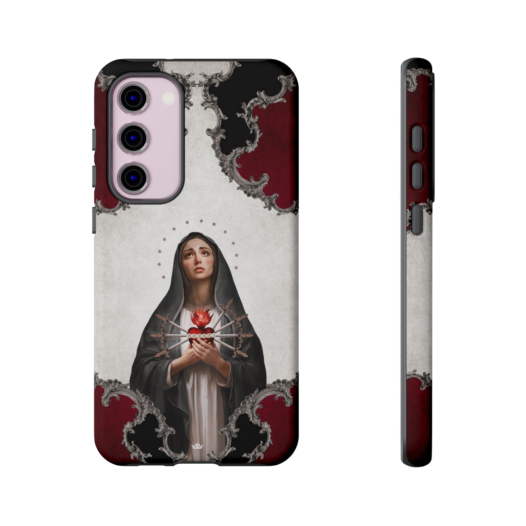 Our Lady of Sorrows Hard Phone Case (Baroque) Copyright VENXARA