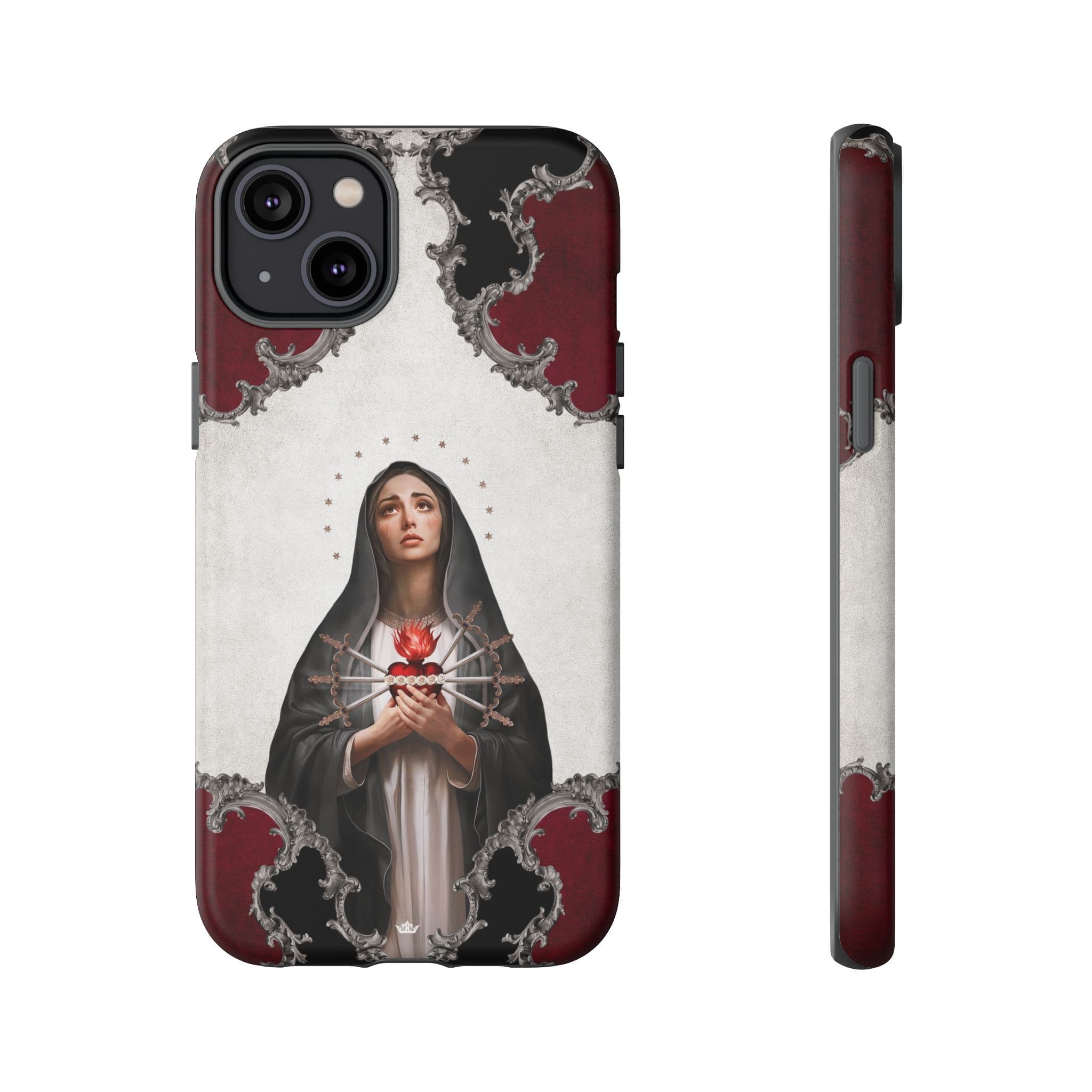 Our Lady of Sorrows Hard Phone Case (Baroque) Copyright VENXARA