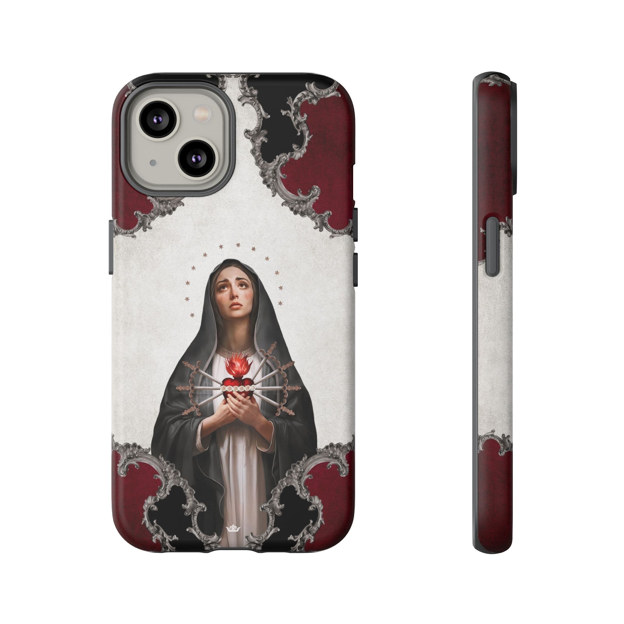 Our Lady of Sorrows Hard Phone Case (Baroque) Copyright VENXARA