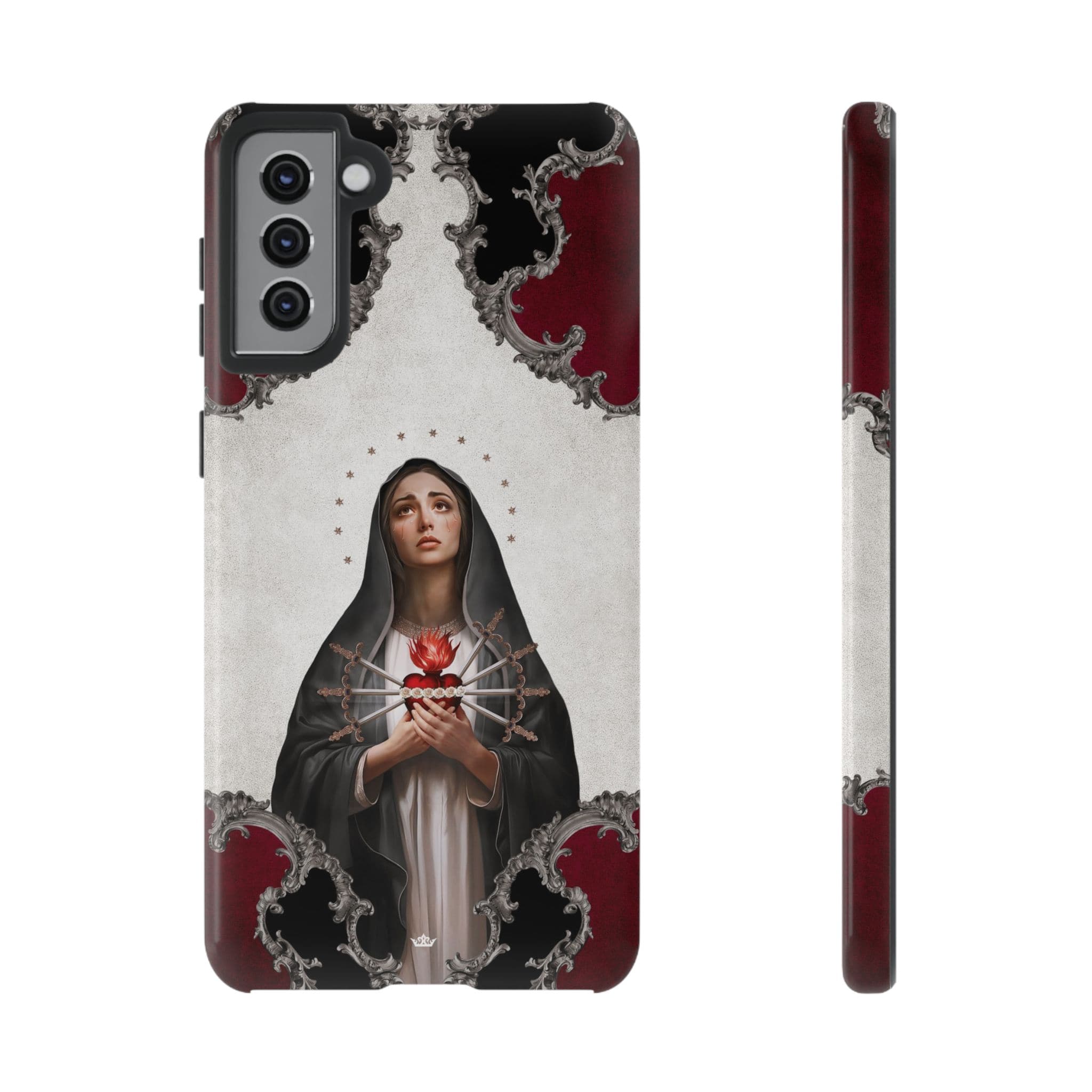 Our Lady of Sorrows Hard Phone Case (Baroque) Copyright VENXARA