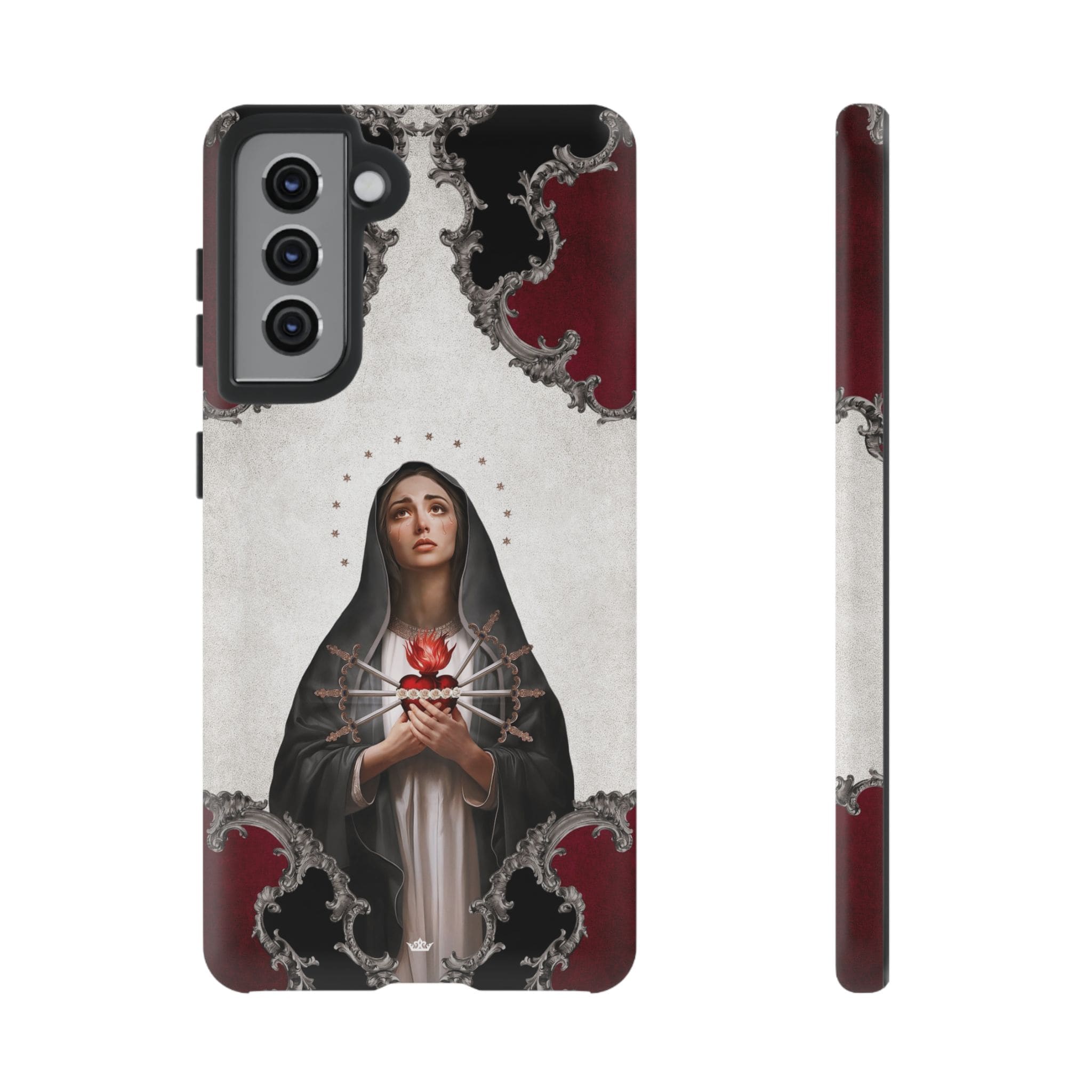 Our Lady of Sorrows Hard Phone Case (Baroque) Copyright VENXARA