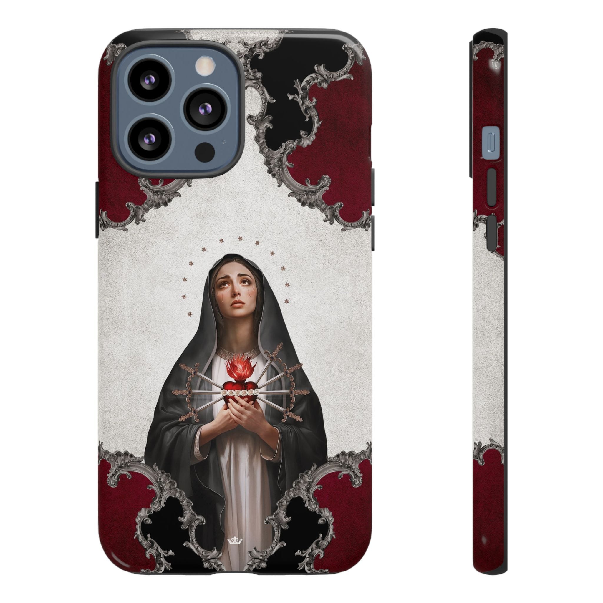 Our Lady of Sorrows Hard Phone Case (Baroque) Copyright VENXARA