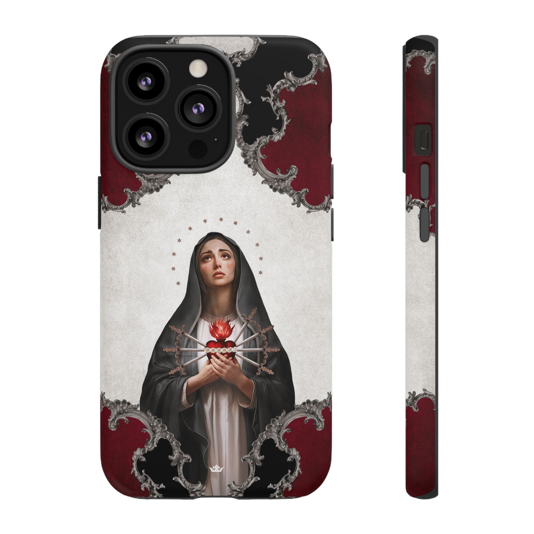Our Lady of Sorrows Hard Phone Case (Baroque) Copyright VENXARA