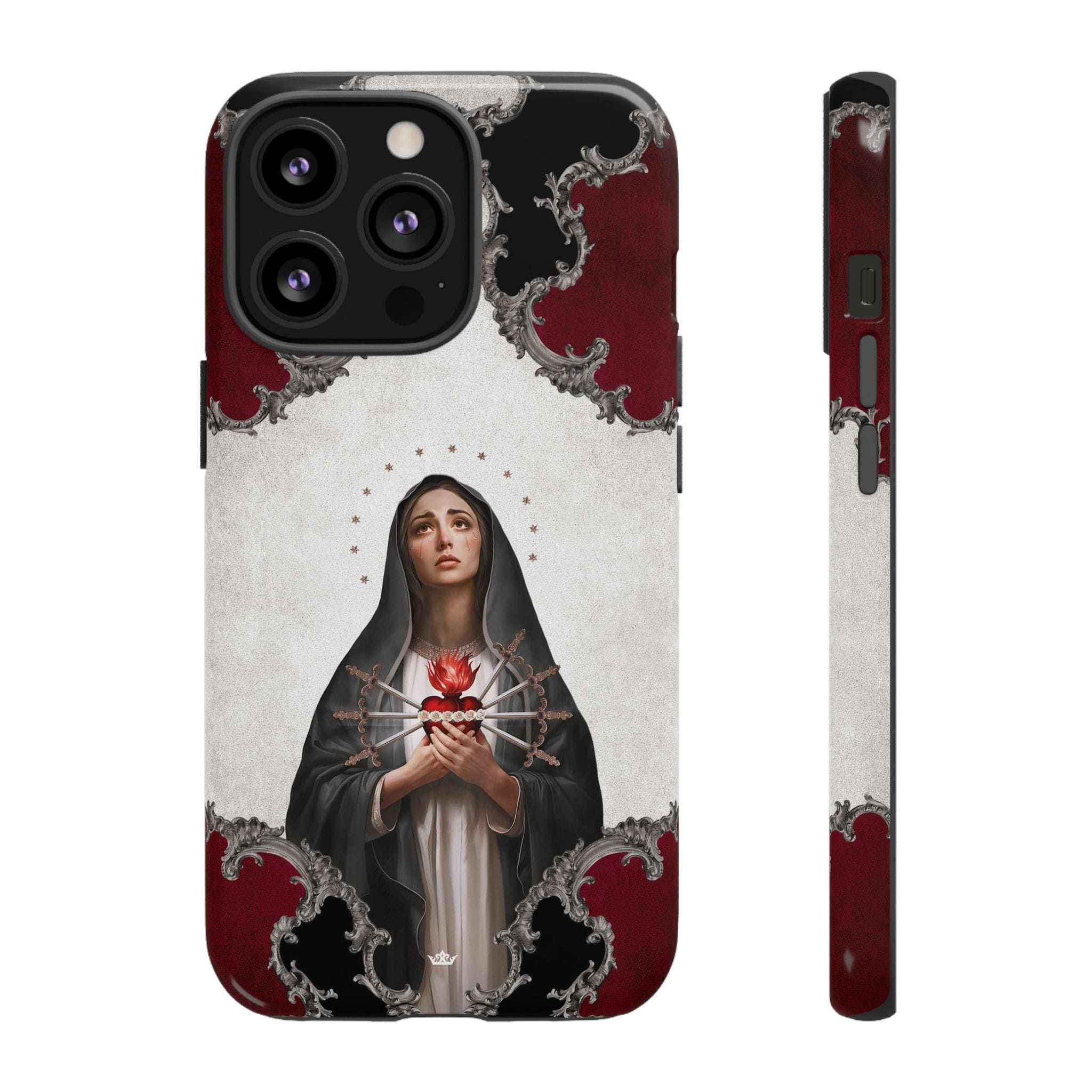 Our Lady of Sorrows Hard Phone Case (Baroque) Copyright VENXARA