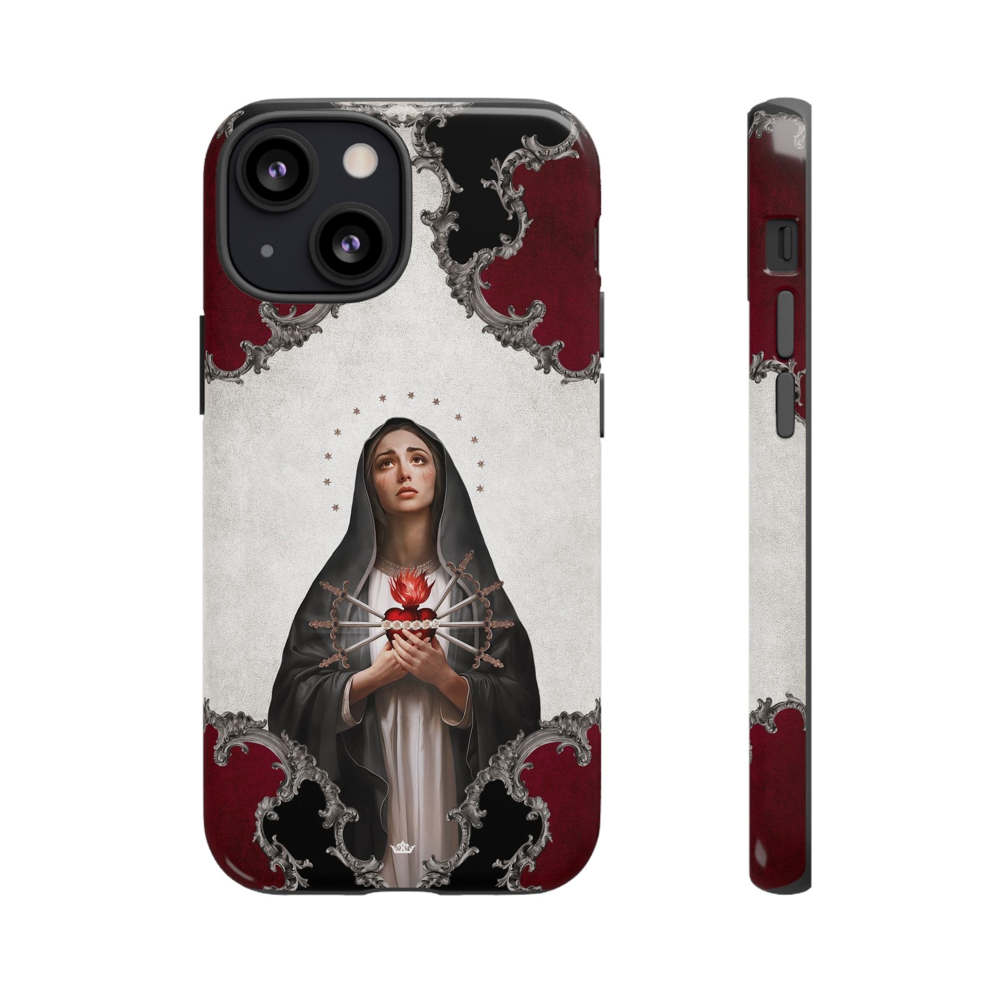 Our Lady of Sorrows Hard Phone Case (Baroque) Copyright VENXARA