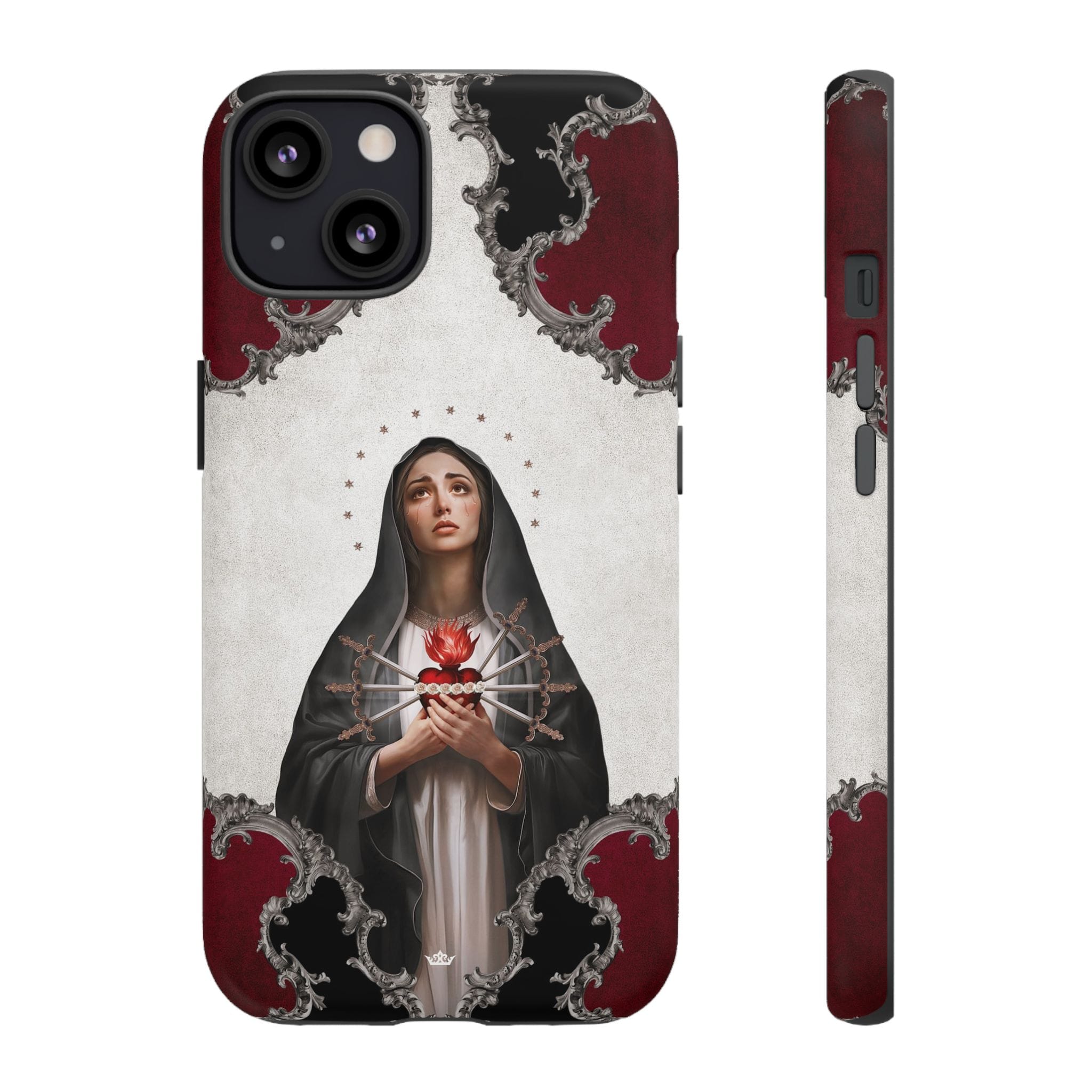 Our Lady of Sorrows Hard Phone Case (Baroque) Copyright VENXARA