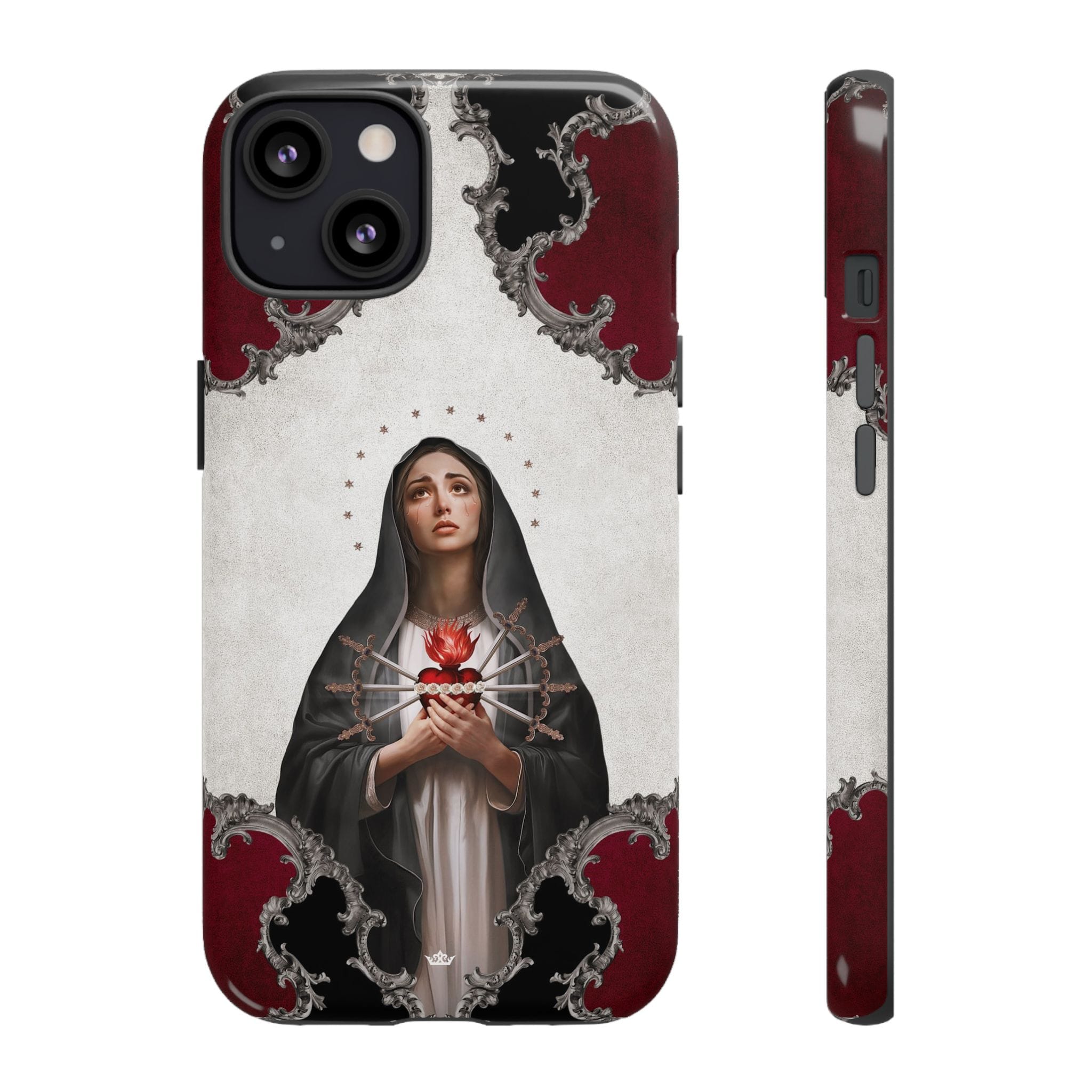 Our Lady of Sorrows Hard Phone Case (Baroque) Copyright VENXARA