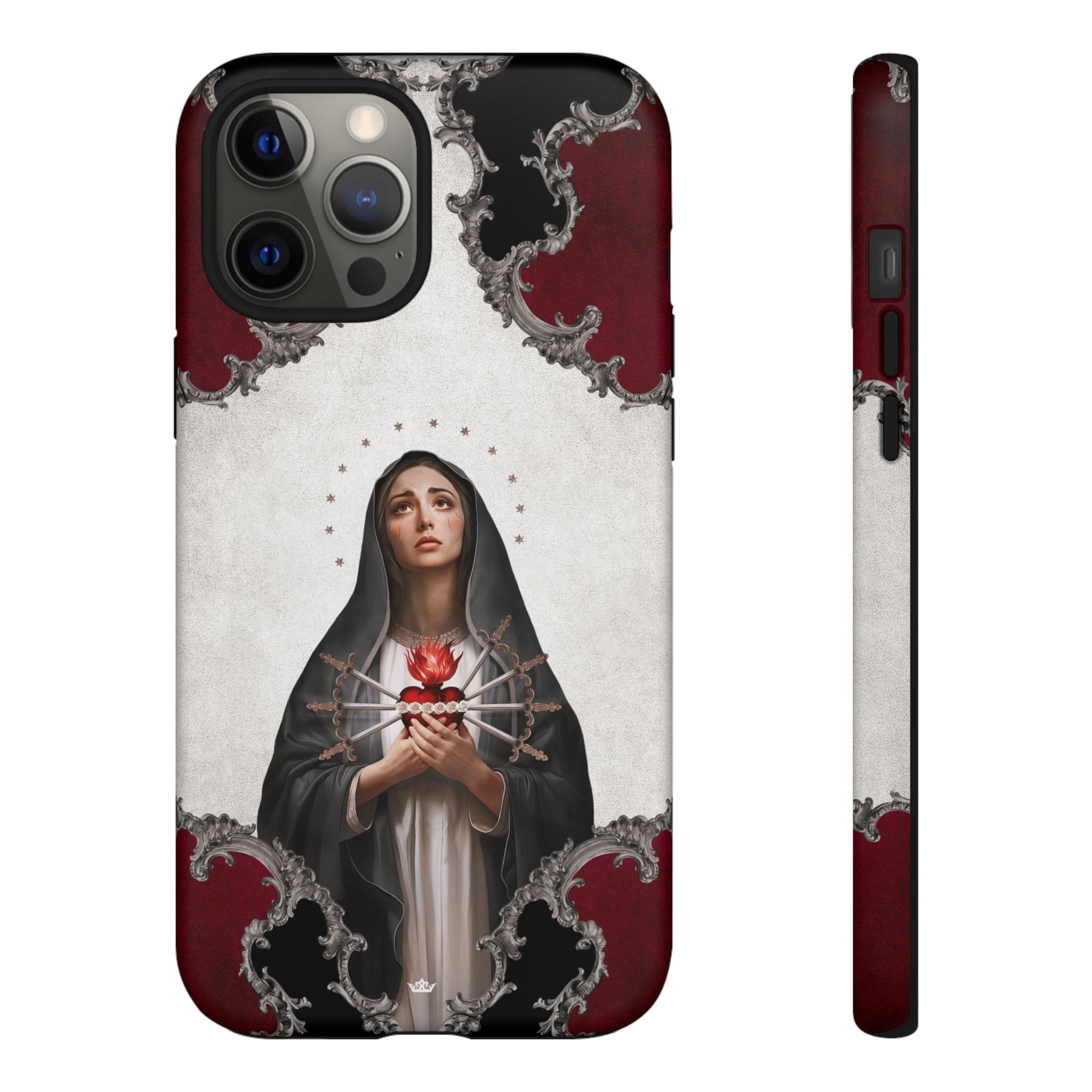 Our Lady of Sorrows Hard Phone Case (Baroque) Copyright VENXARA