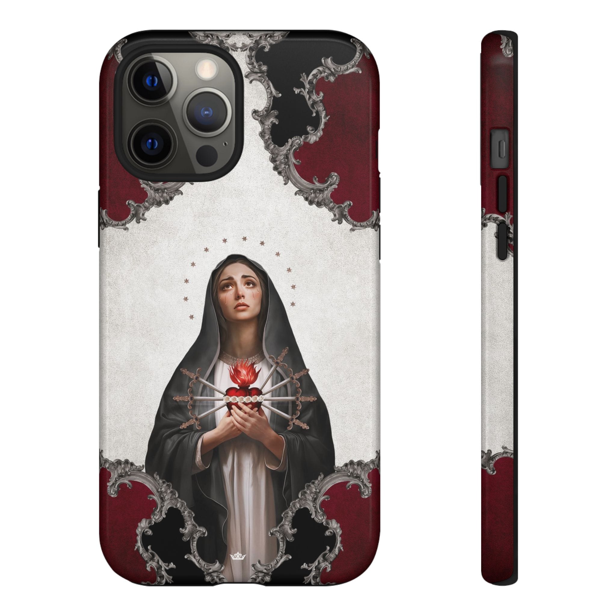 Our Lady of Sorrows Hard Phone Case (Baroque) Copyright VENXARA