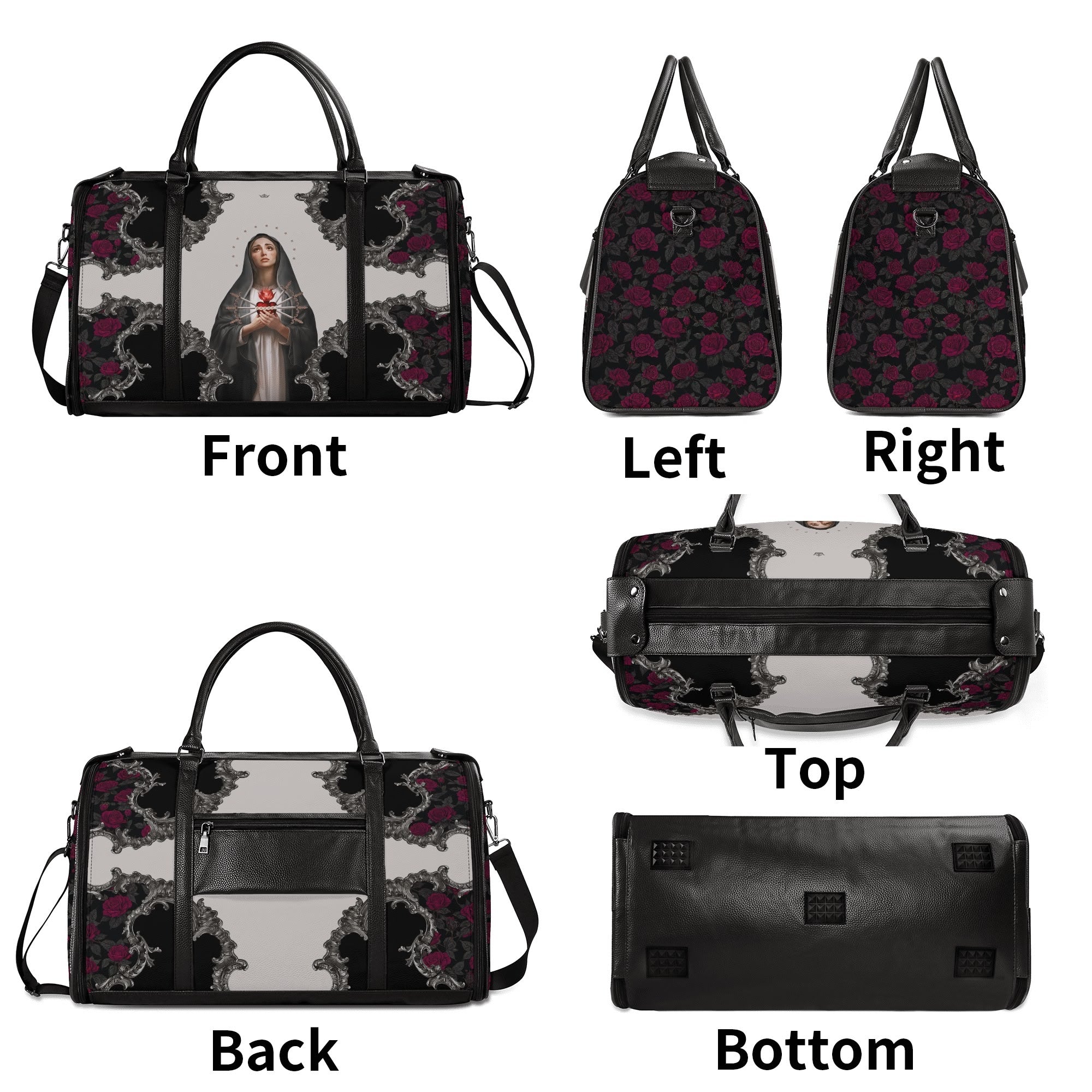 Our Lady of Sorrows Travel Bag (Baroque Roses) - VENXARA®