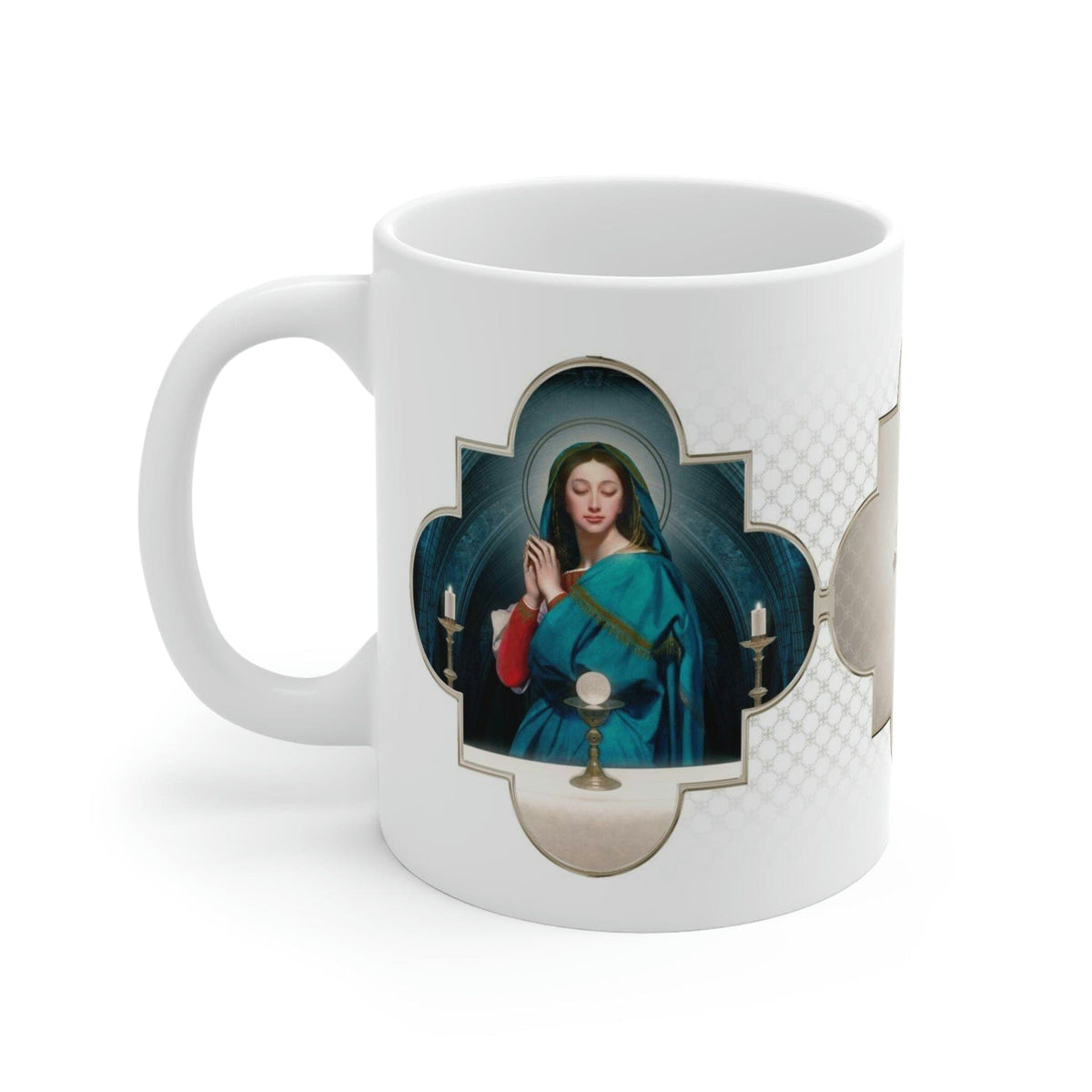 Our Lady of the Eucharist Ceramic Mug Copyright VENXARA