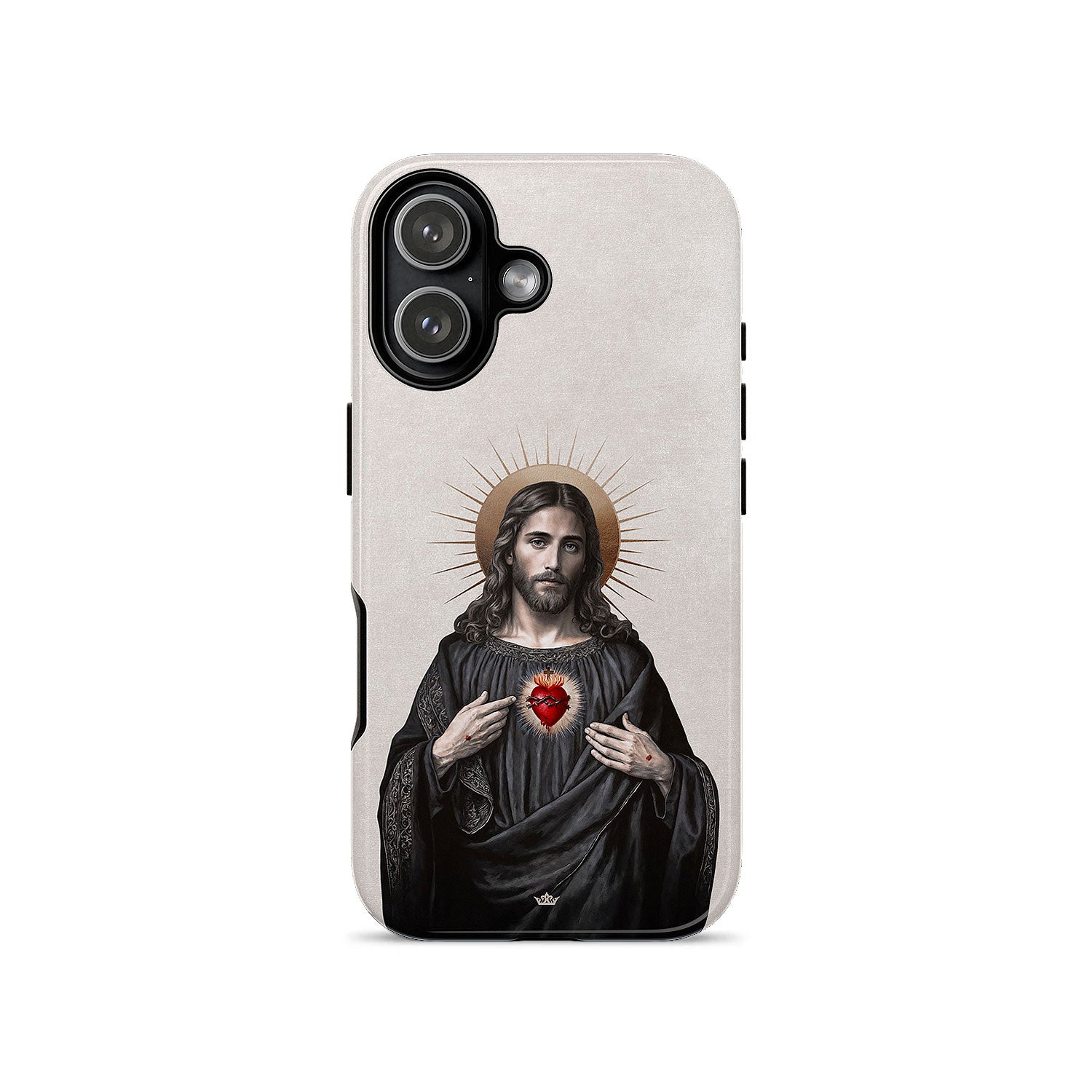 Sacred Heart of Jesus Hard Phone Case (Vintage Ivory) - VENXARA