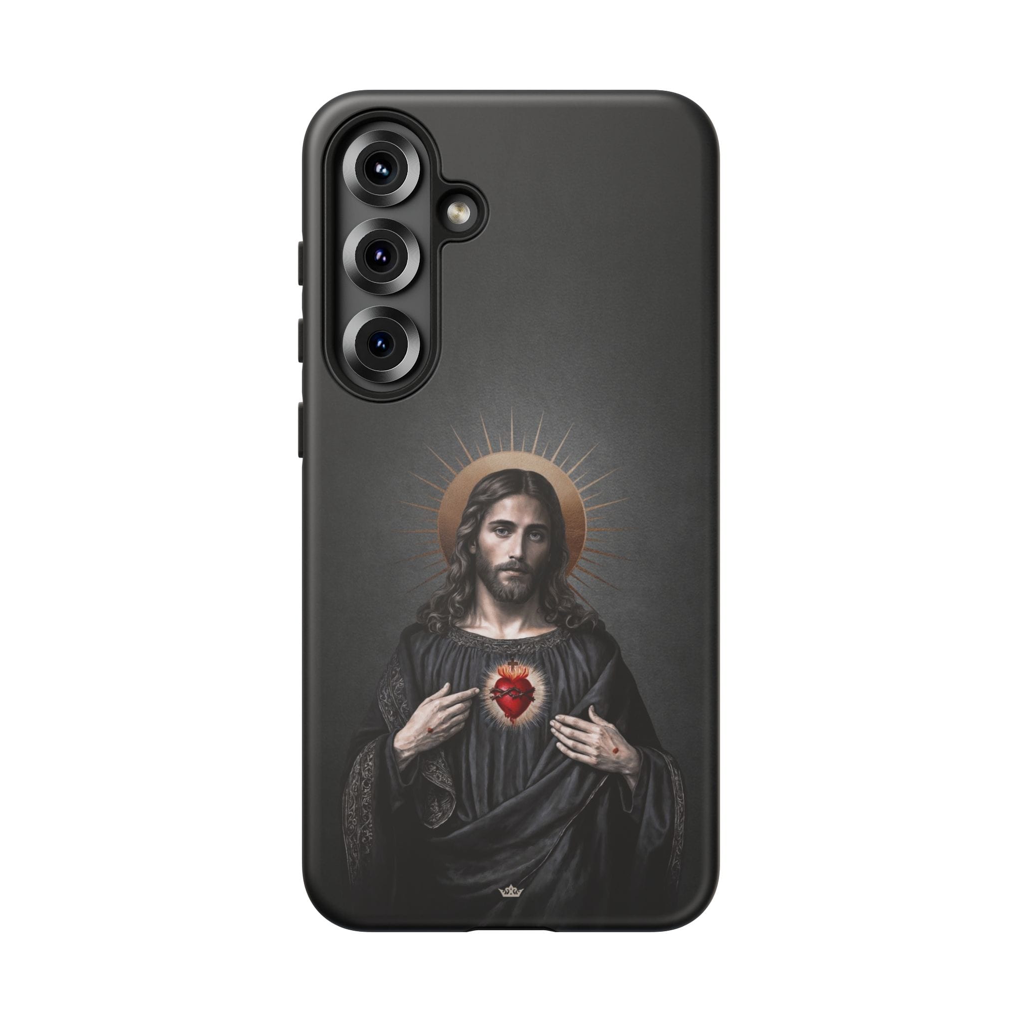 Sacred Heart of Jesus Hard Phone Case (Vintage Black) Copyright VENXARA