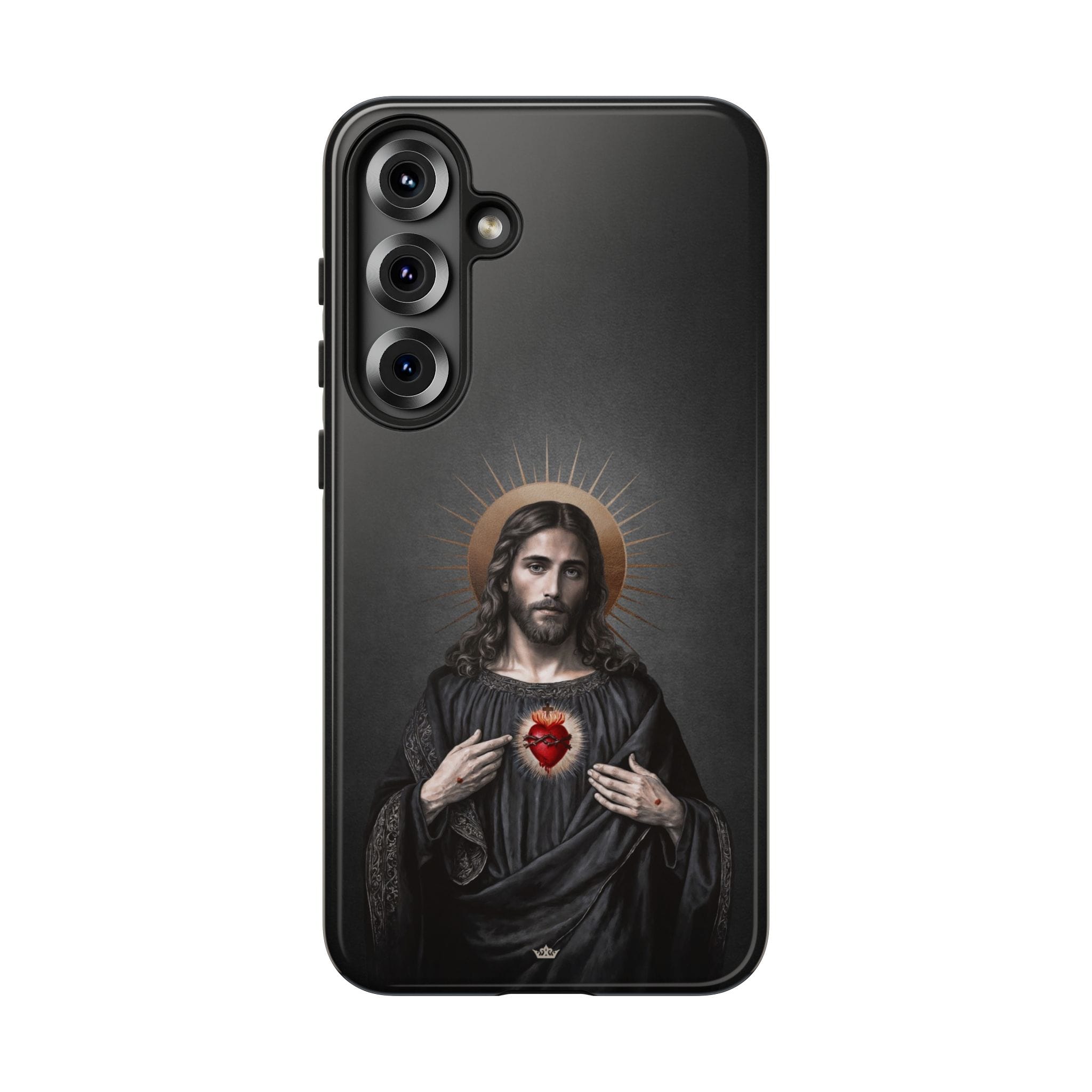 Sacred Heart of Jesus Hard Phone Case (Vintage Black) Copyright VENXARA