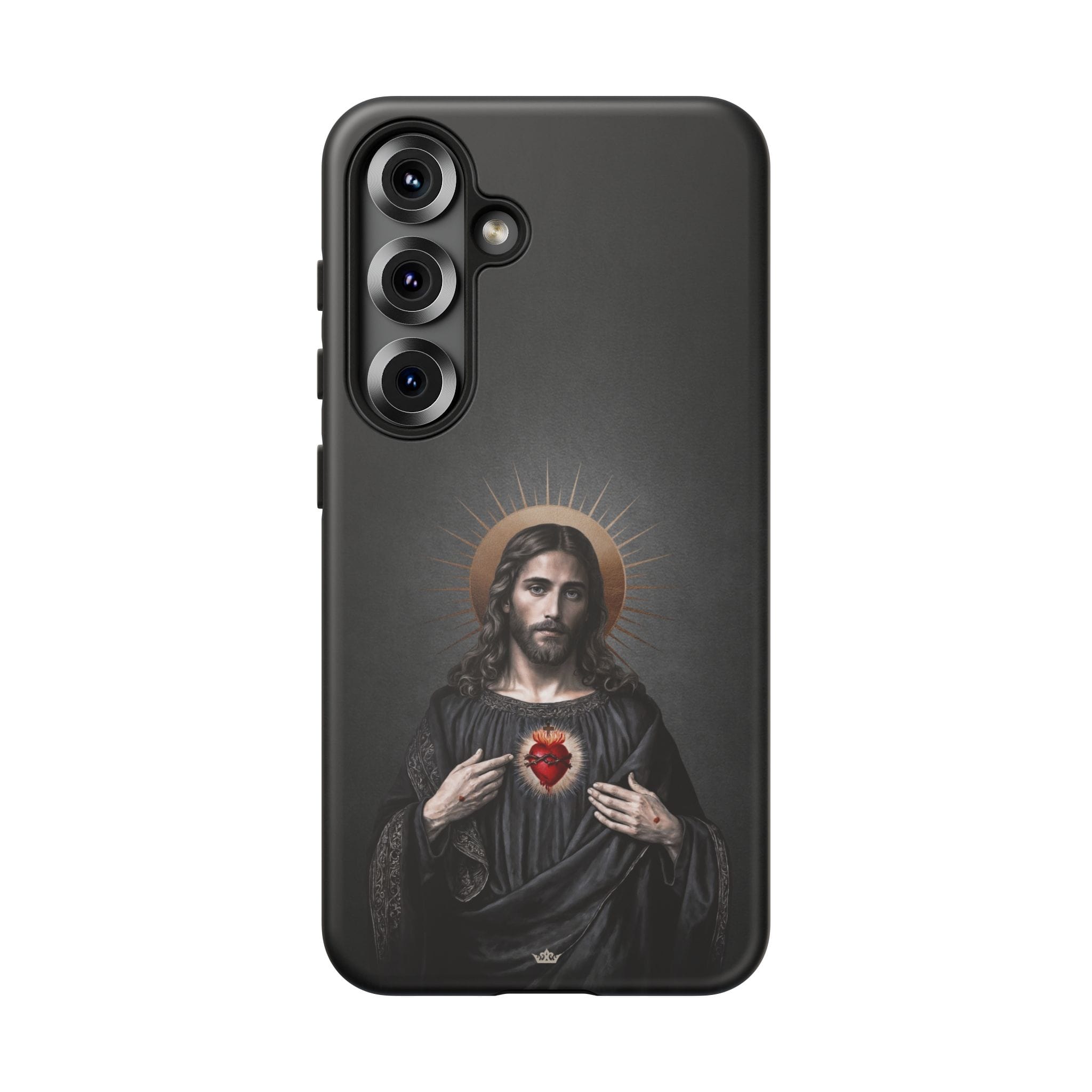 Sacred Heart of Jesus Hard Phone Case (Vintage Black) Copyright VENXARA