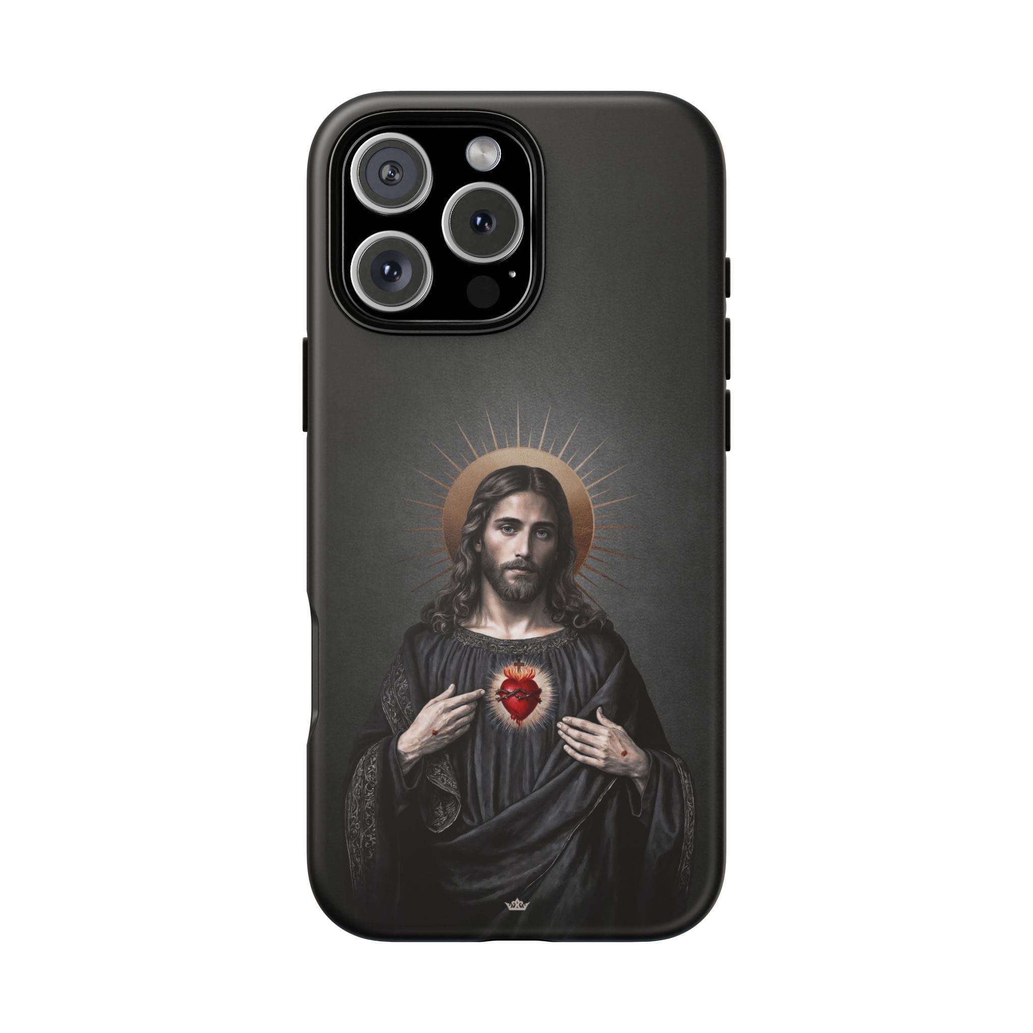 Sacred Heart of Jesus Hard Phone Case (Vintage Black) Copyright VENXARA