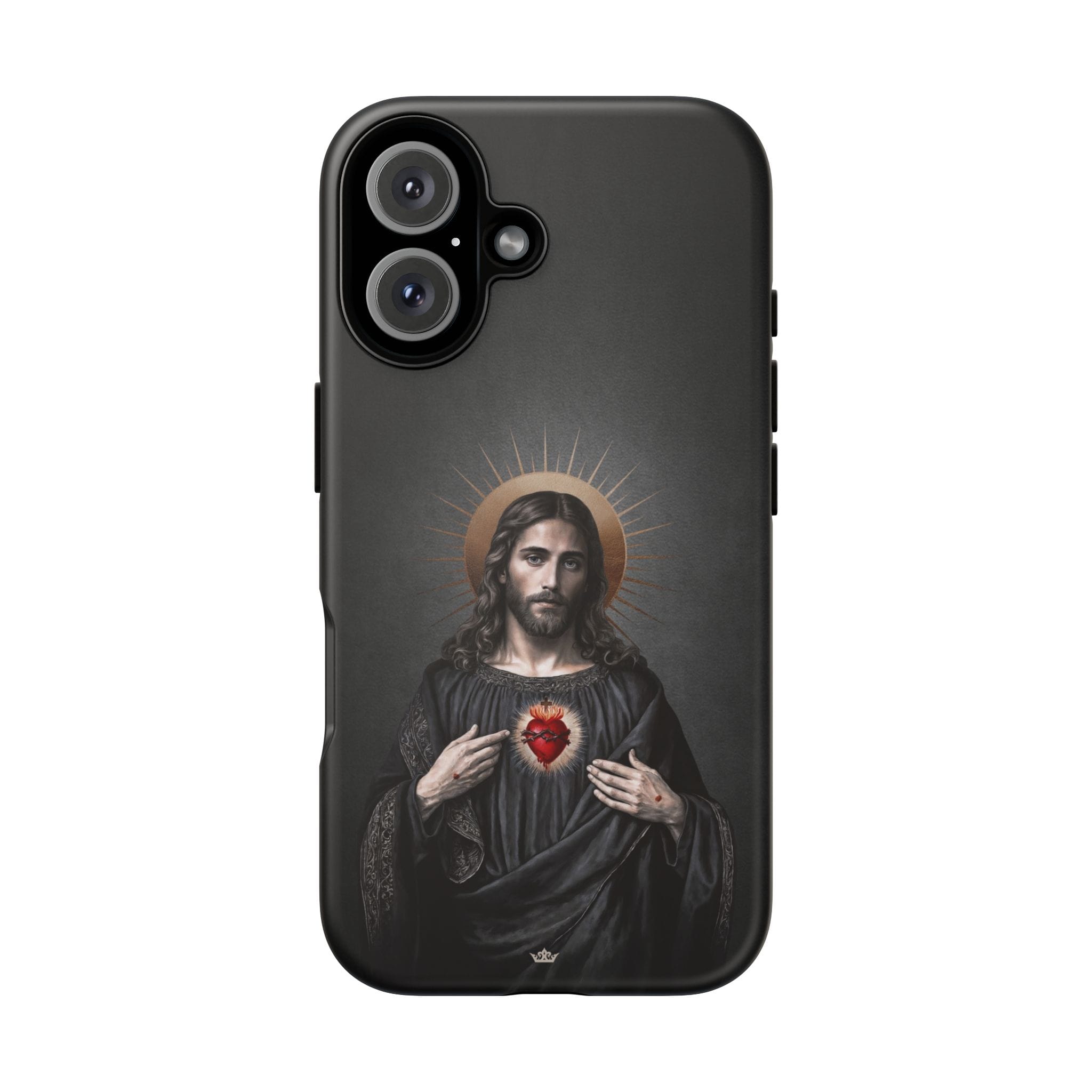 Sacred Heart of Jesus Hard Phone Case (Vintage Black) Copyright VENXARA
