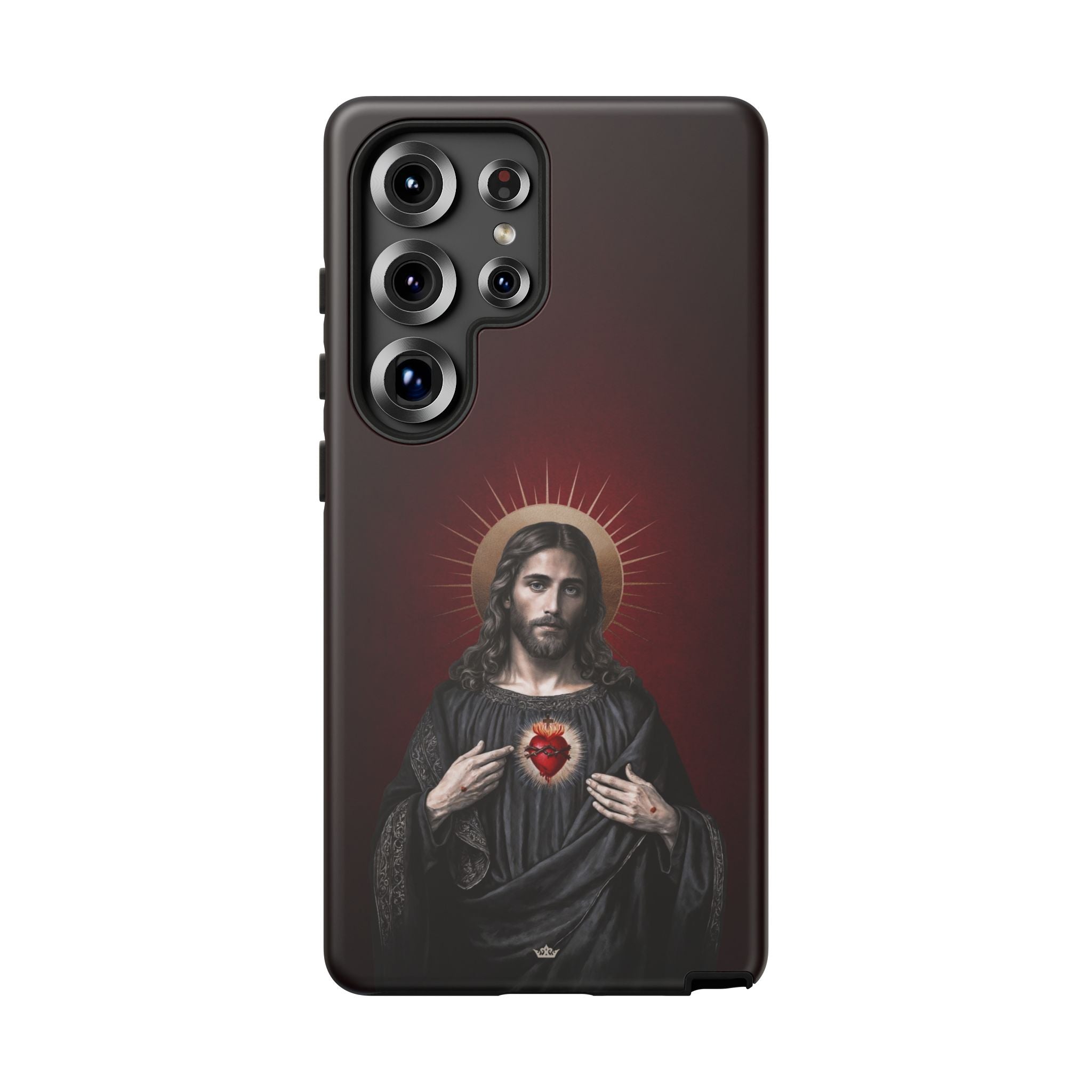 Sacred Heart of Jesus Hard Phone Case (Vintage Garnet) - VENXARA®