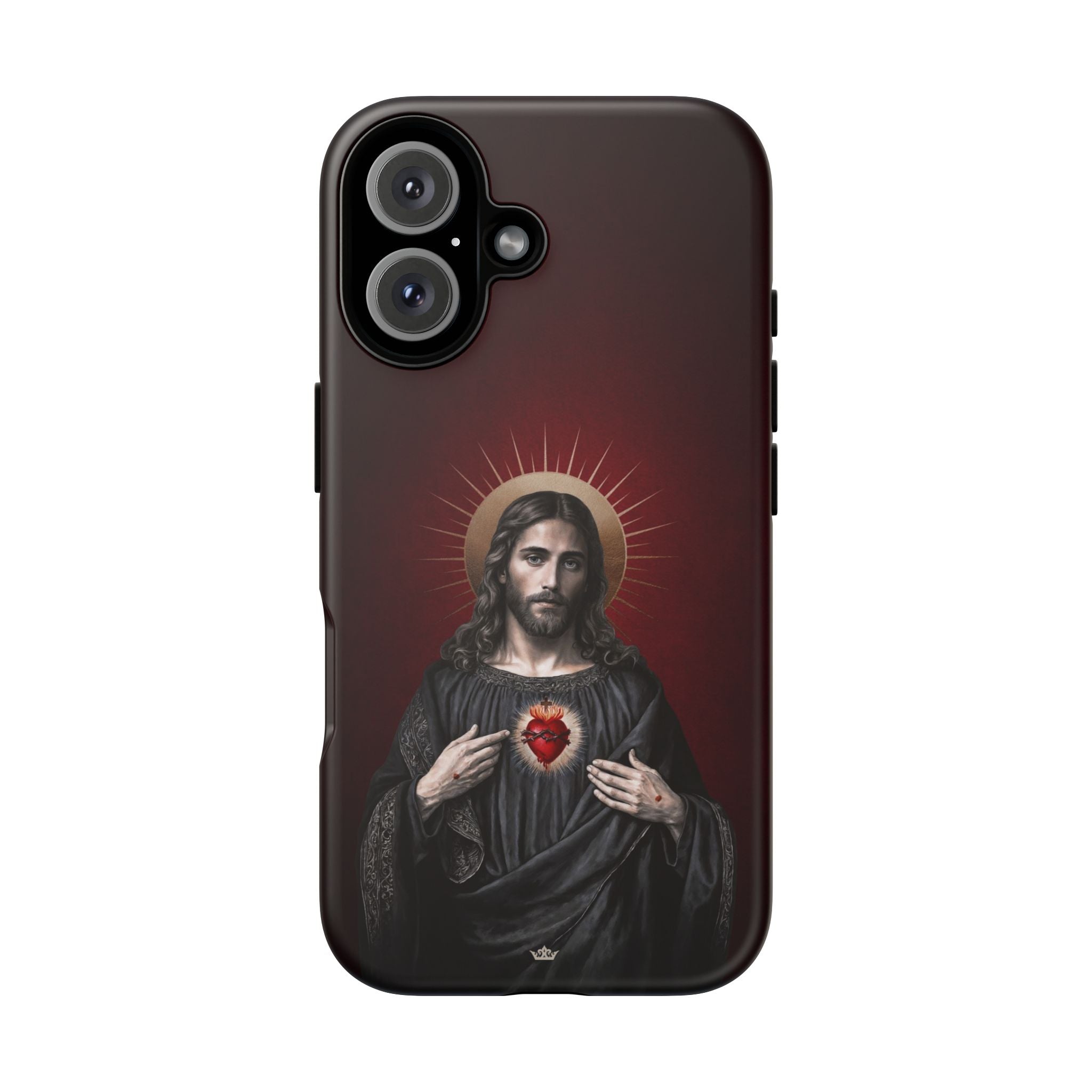 Sacred Heart of Jesus Hard Phone Case (Vintage Garnet) - VENXARA®