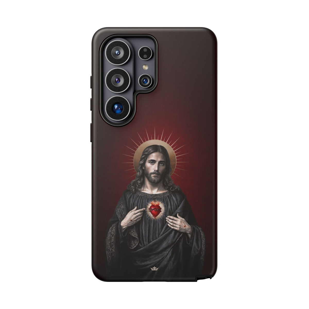 Sacred Heart of Jesus Hard Phone Case (Vintage Garnet) Copyright VENXARA