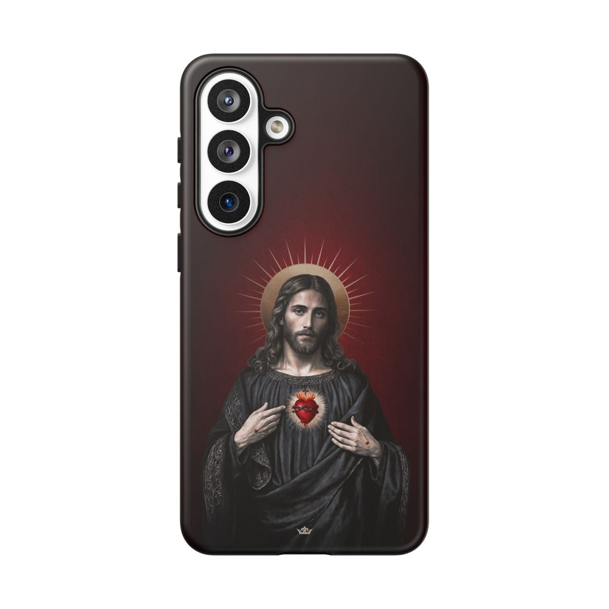 Sacred Heart of Jesus Hard Phone Case (Vintage Garnet) Copyright VENXARA