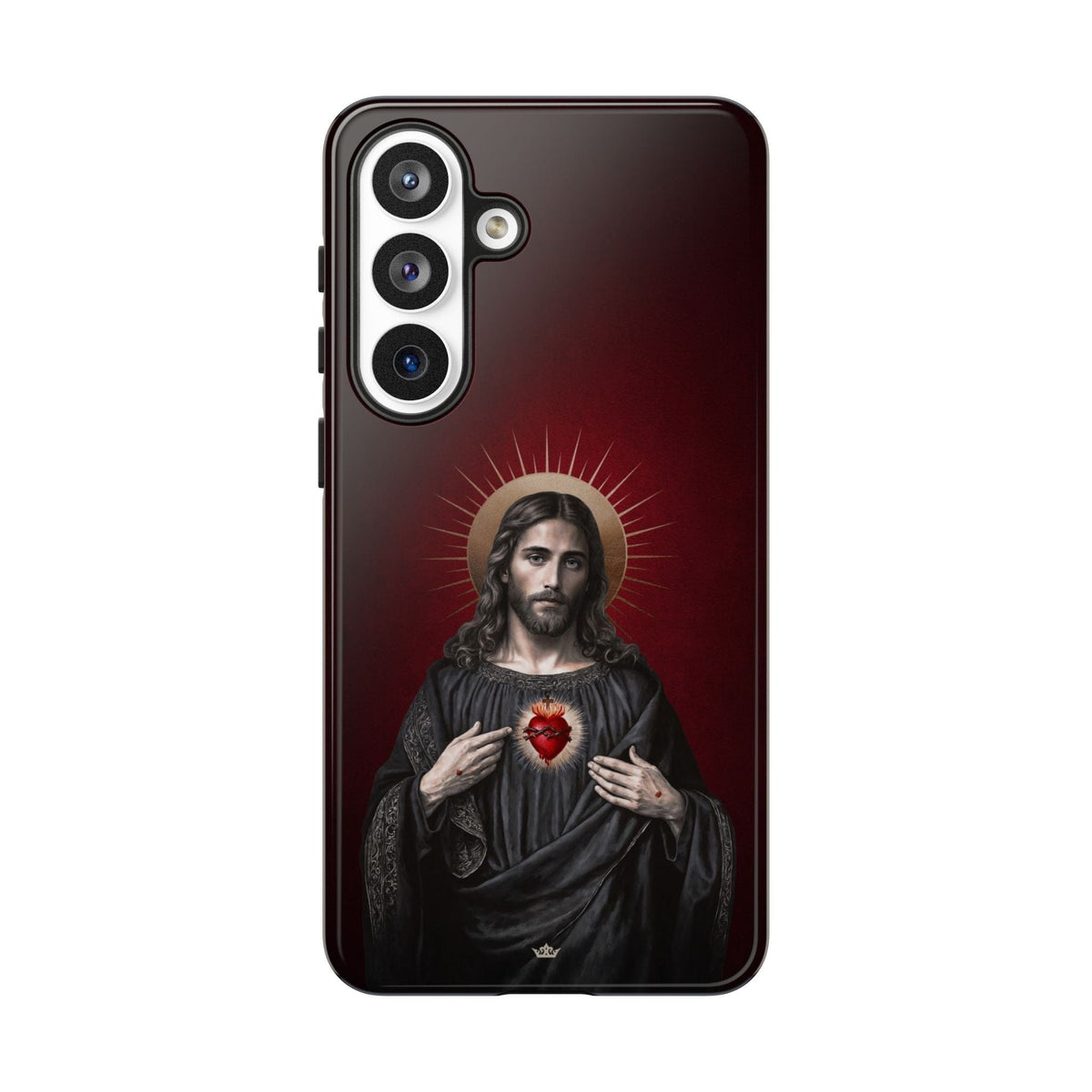Sacred Heart of Jesus Hard Phone Case (Vintage Garnet) Copyright VENXARA