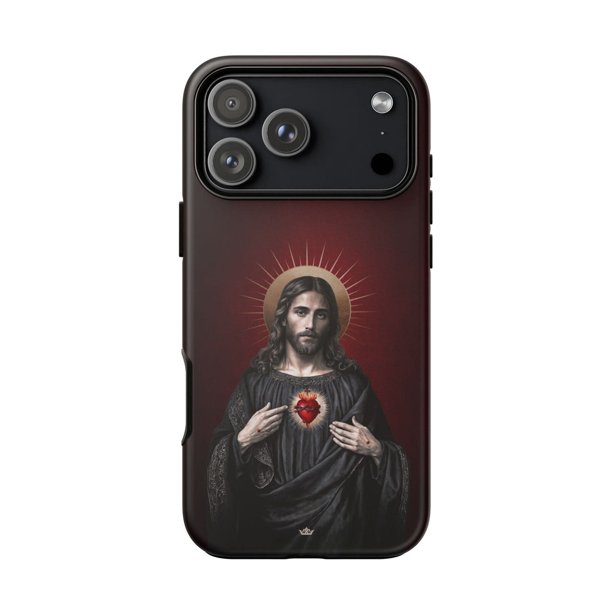 Sacred Heart of Jesus Hard Phone Case (Vintage Garnet) Copyright VENXARA