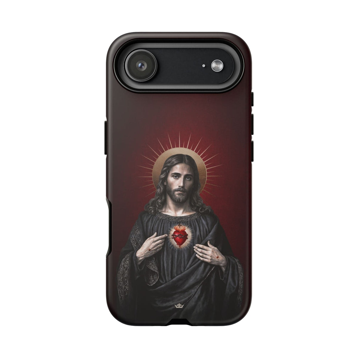Sacred Heart of Jesus Hard Phone Case (Vintage Garnet) Copyright VENXARA