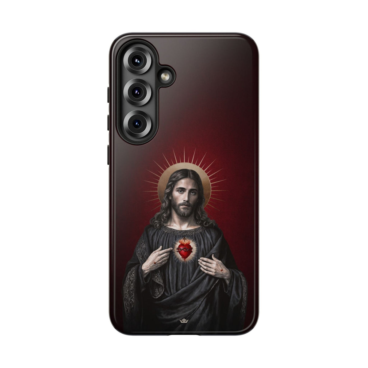 Sacred Heart of Jesus Hard Phone Case (Vintage Garnet) Copyright VENXARA