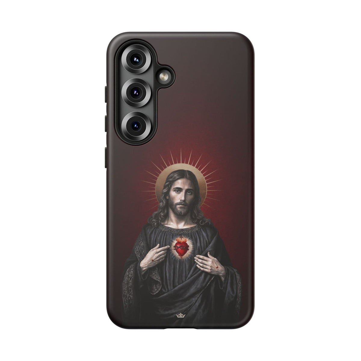 Sacred Heart of Jesus Hard Phone Case (Vintage Garnet) Copyright VENXARA