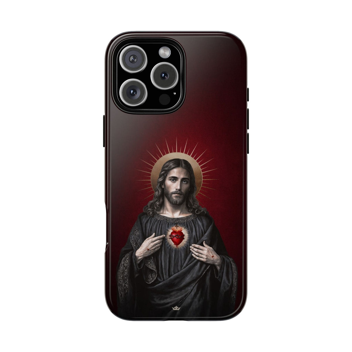 Sacred Heart of Jesus Hard Phone Case (Vintage Garnet) Copyright VENXARA
