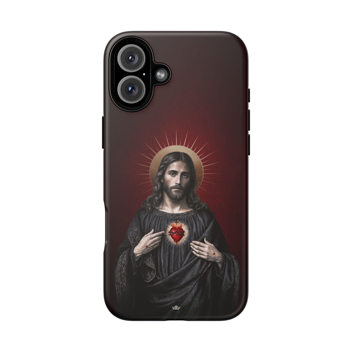 Sacred Heart of Jesus Hard Phone Case (Vintage Garnet) Copyright VENXARA