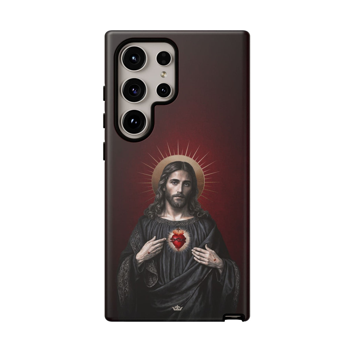 Sacred Heart of Jesus Hard Phone Case (Vintage Garnet) Copyright VENXARA