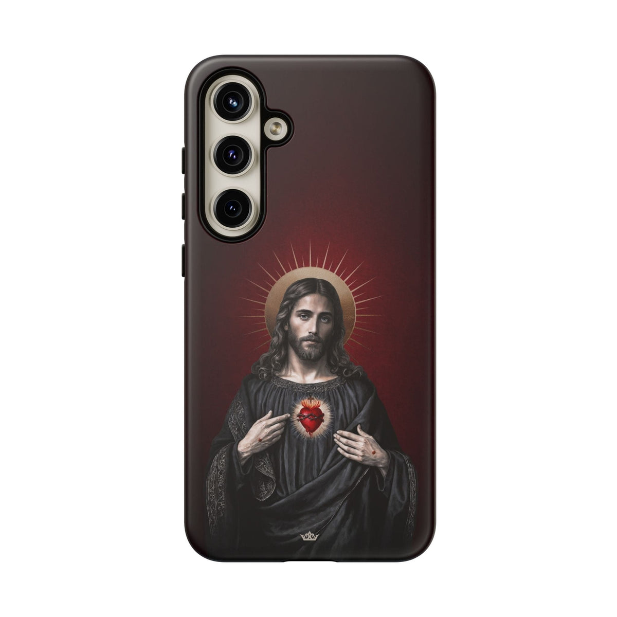 Sacred Heart of Jesus Hard Phone Case (Vintage Garnet) Copyright VENXARA