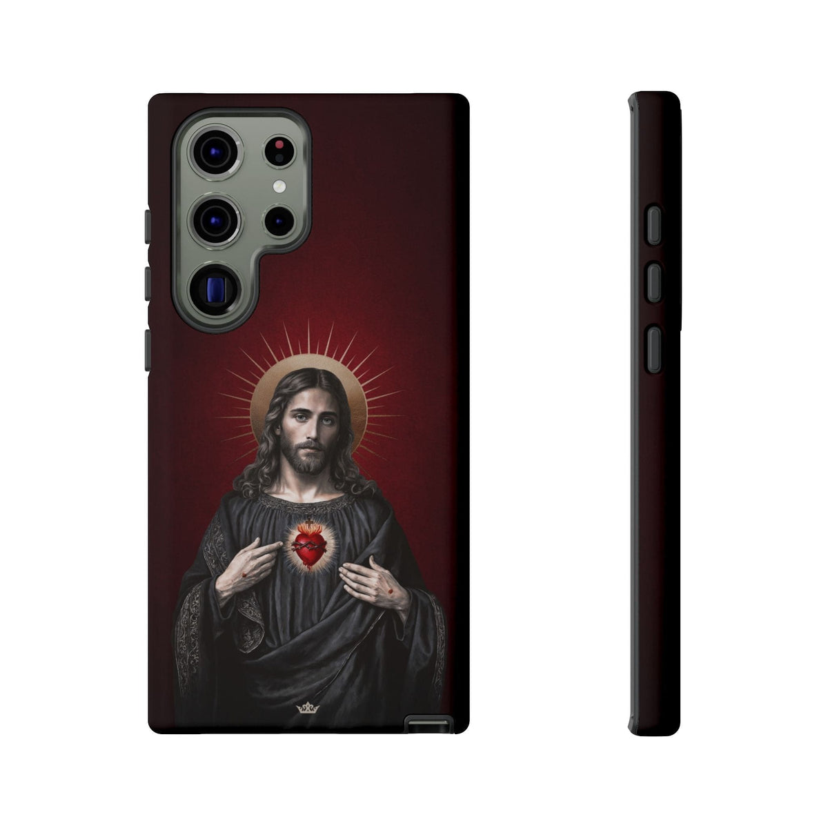 Sacred Heart of Jesus Hard Phone Case (Vintage Garnet) Copyright VENXARA