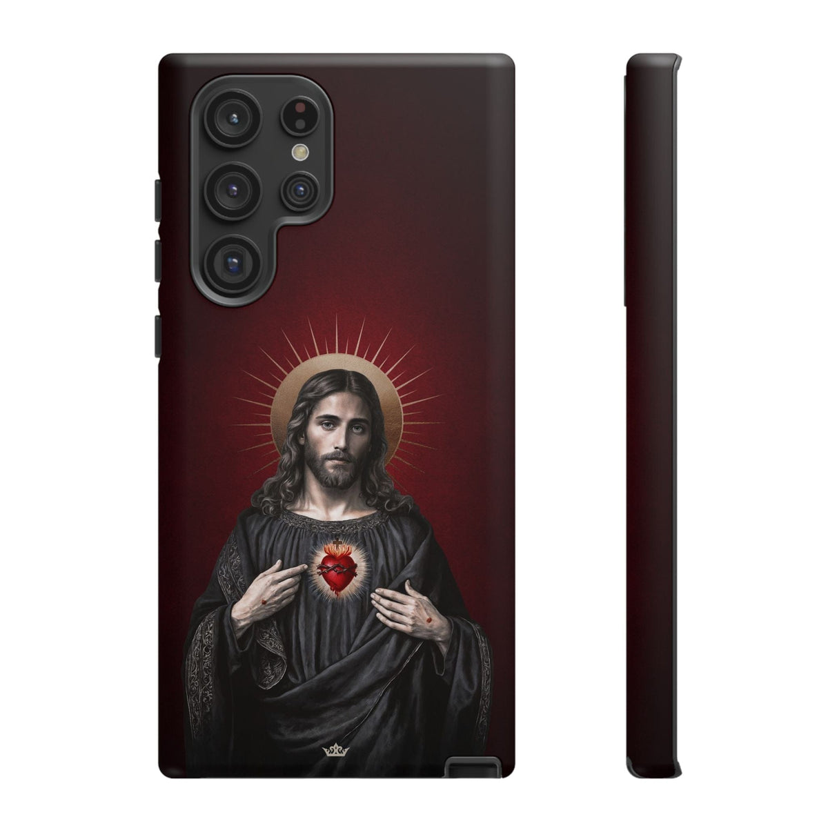 Sacred Heart of Jesus Hard Phone Case (Vintage Garnet) Copyright VENXARA